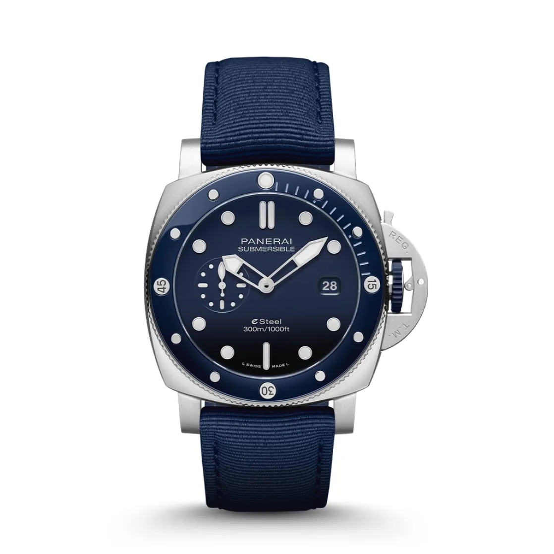 Panerai Replica Watches Submersible QuarantaQuattro ESteel Blu Profondo 44mm Blue Dial PAM01289-VSF