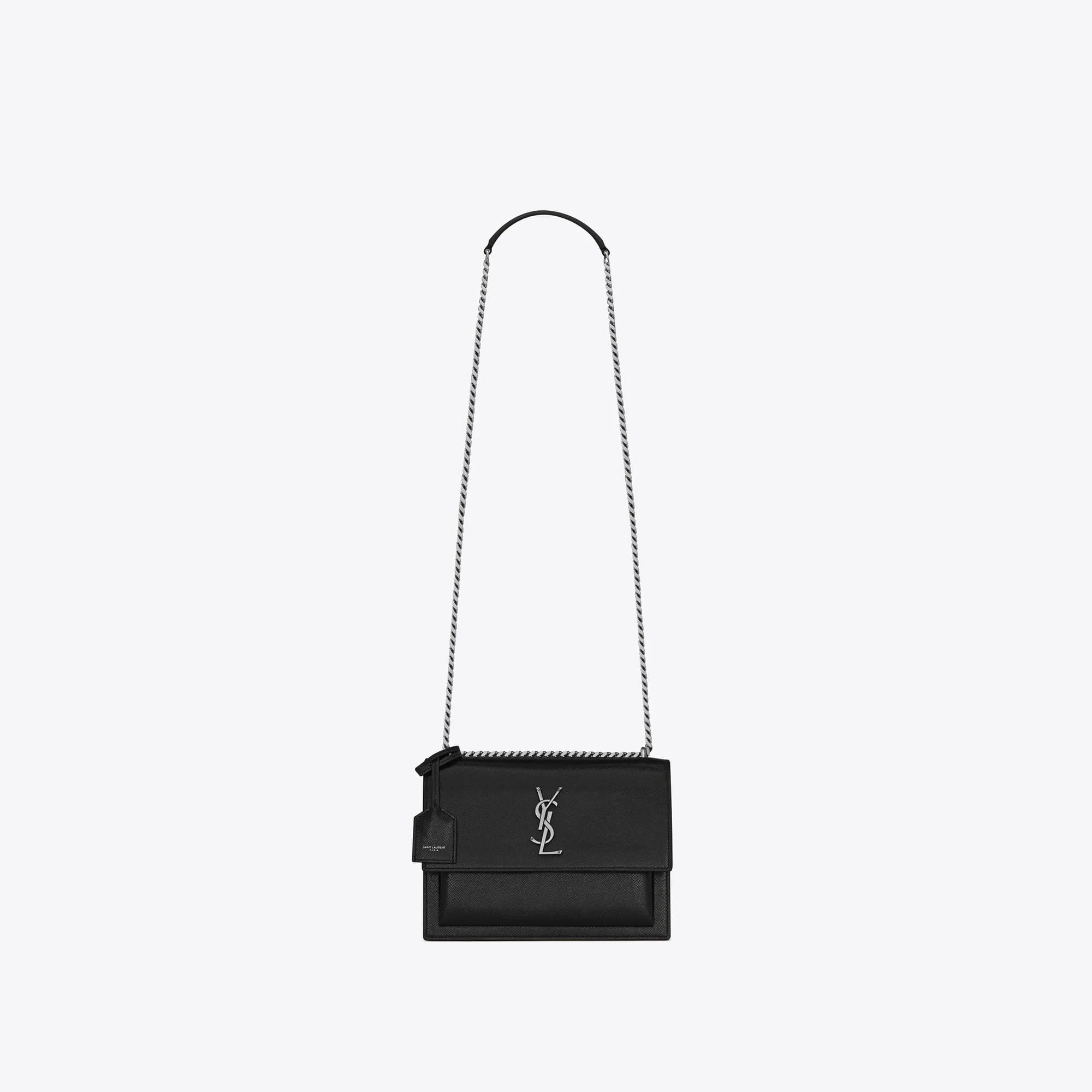 YSL replica designer bags sunset medium in coated-bark leather