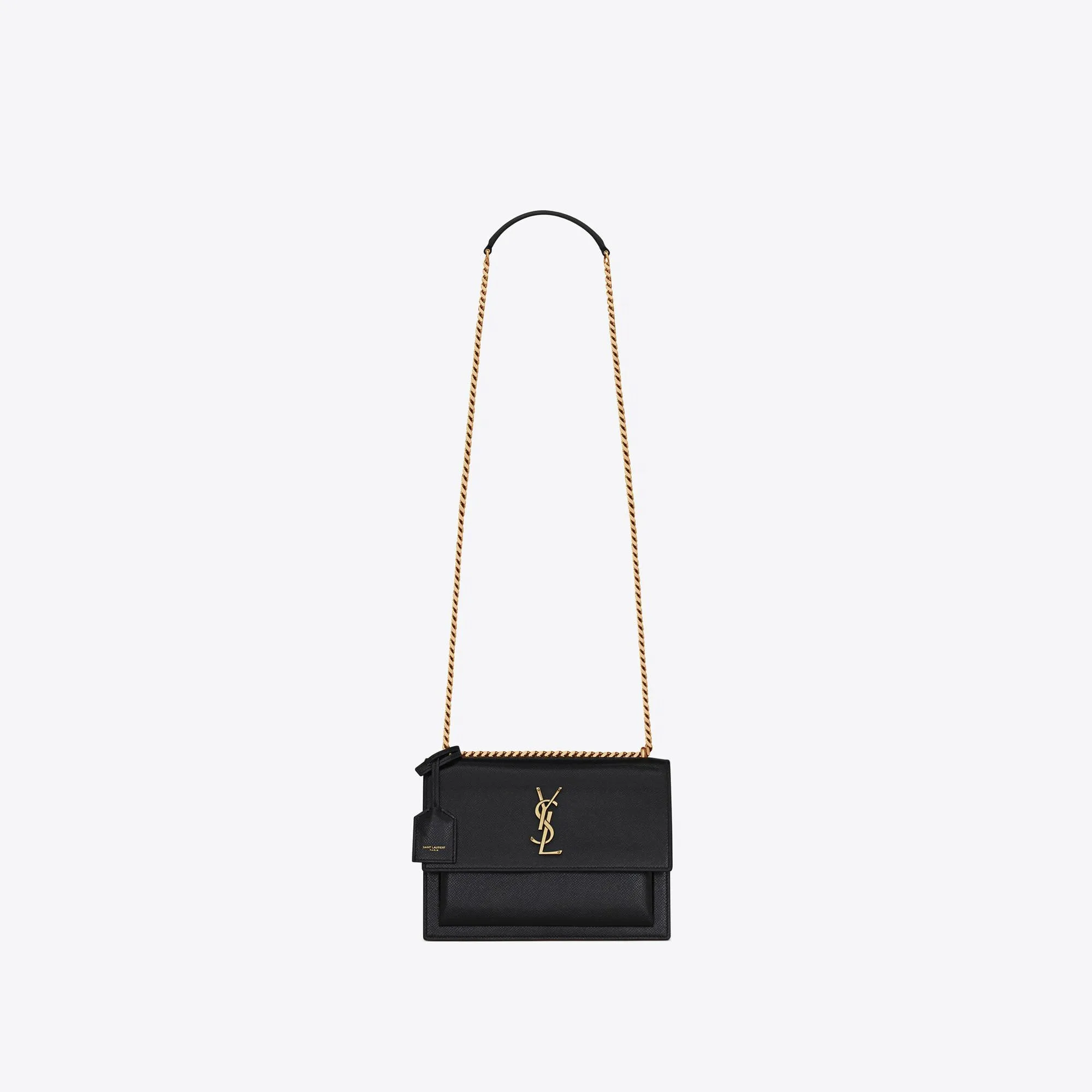 YSL replica designer bags sunset medium in coated-bark leather