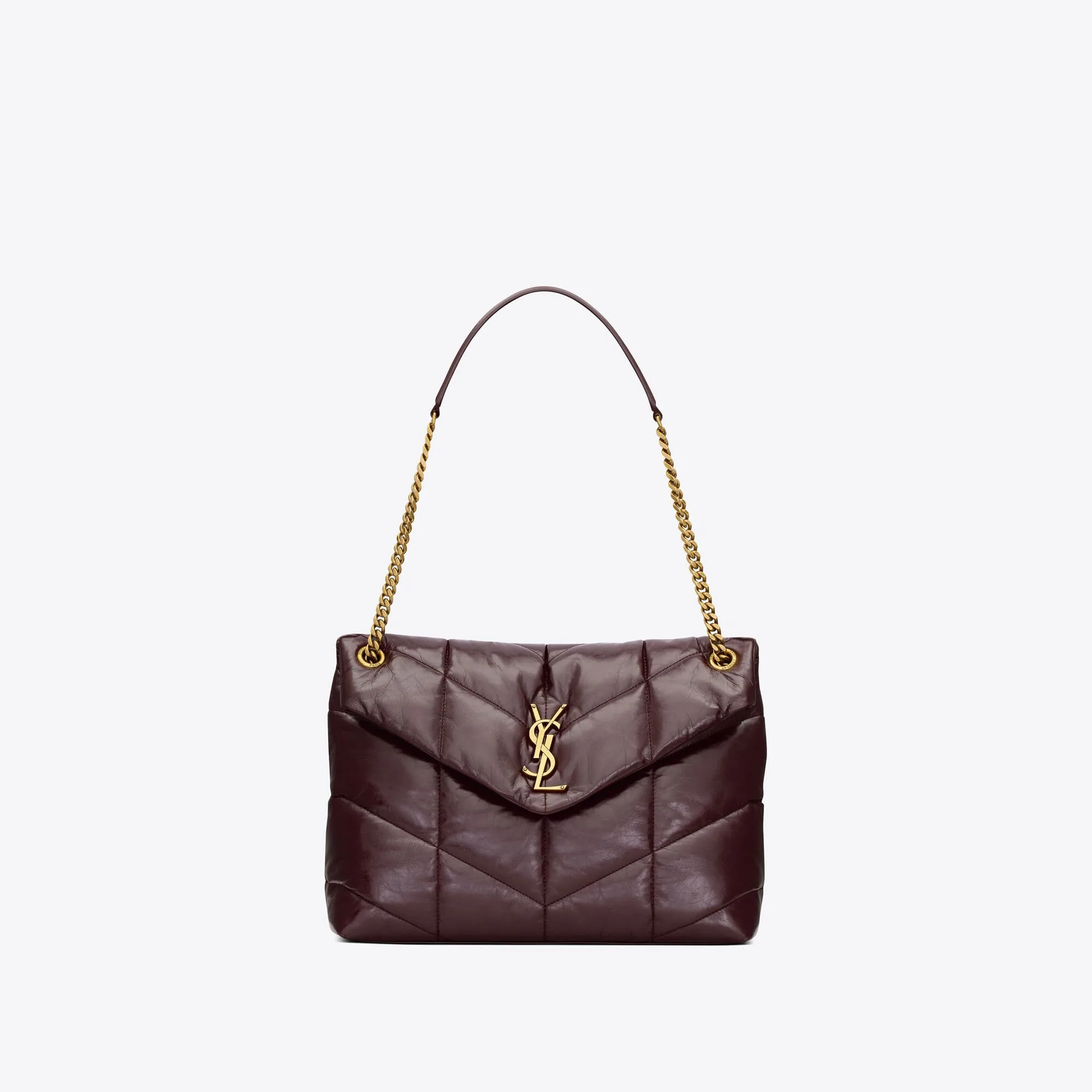 YSL replica designer bags puffer medium in crinkled leather