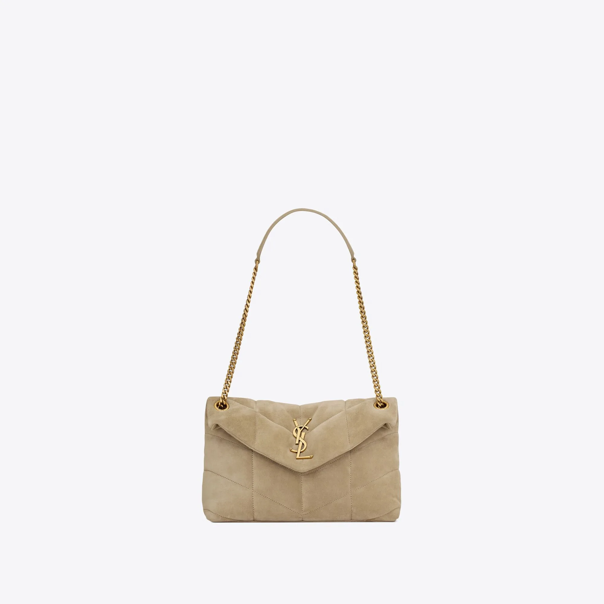 YSL replica designer bags puffer small in suede