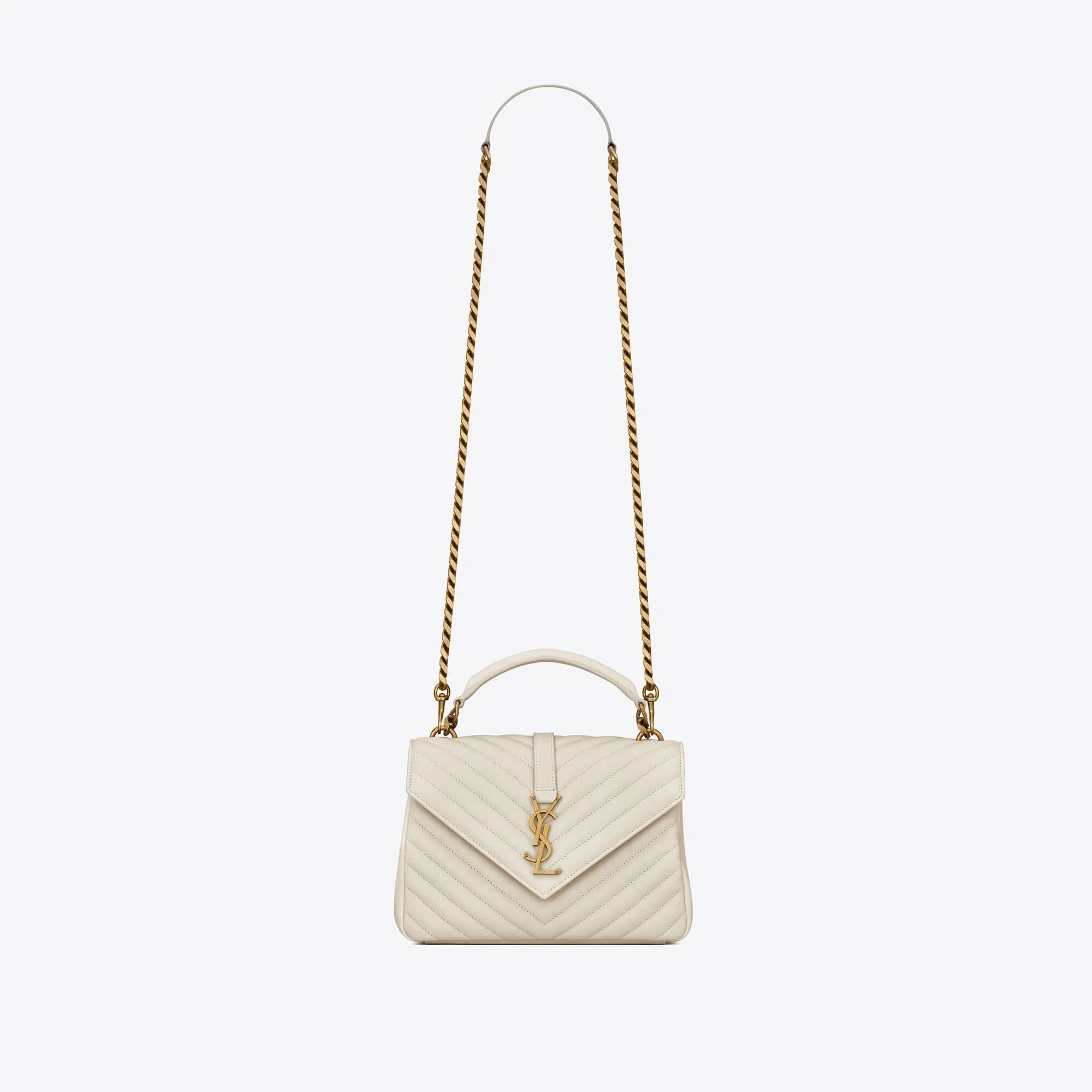 YSL replica designer bags college medium in quilted leather