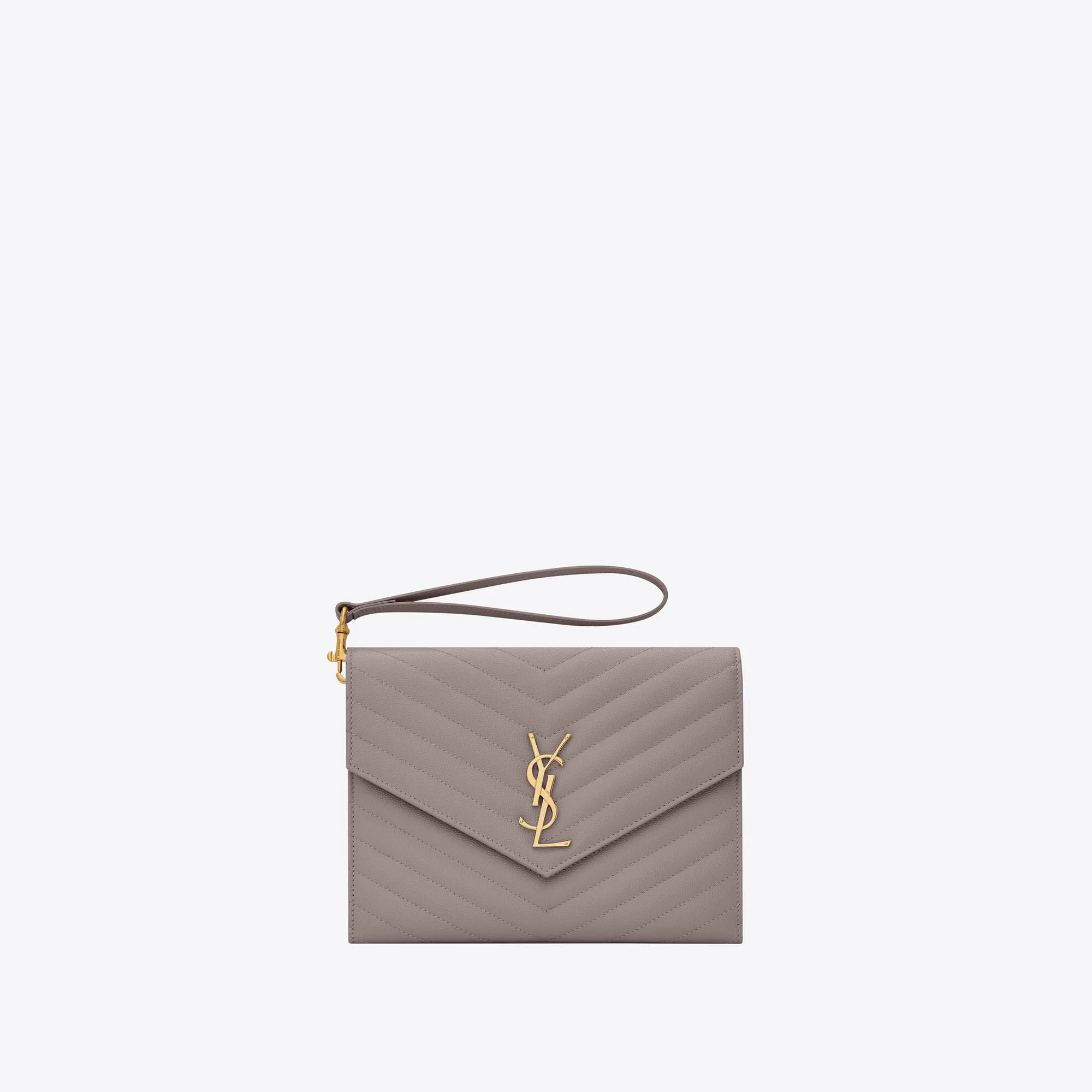 YSL replica designer bags cassandre matelasse flap pouch in quilted grain de poudre embossed leather