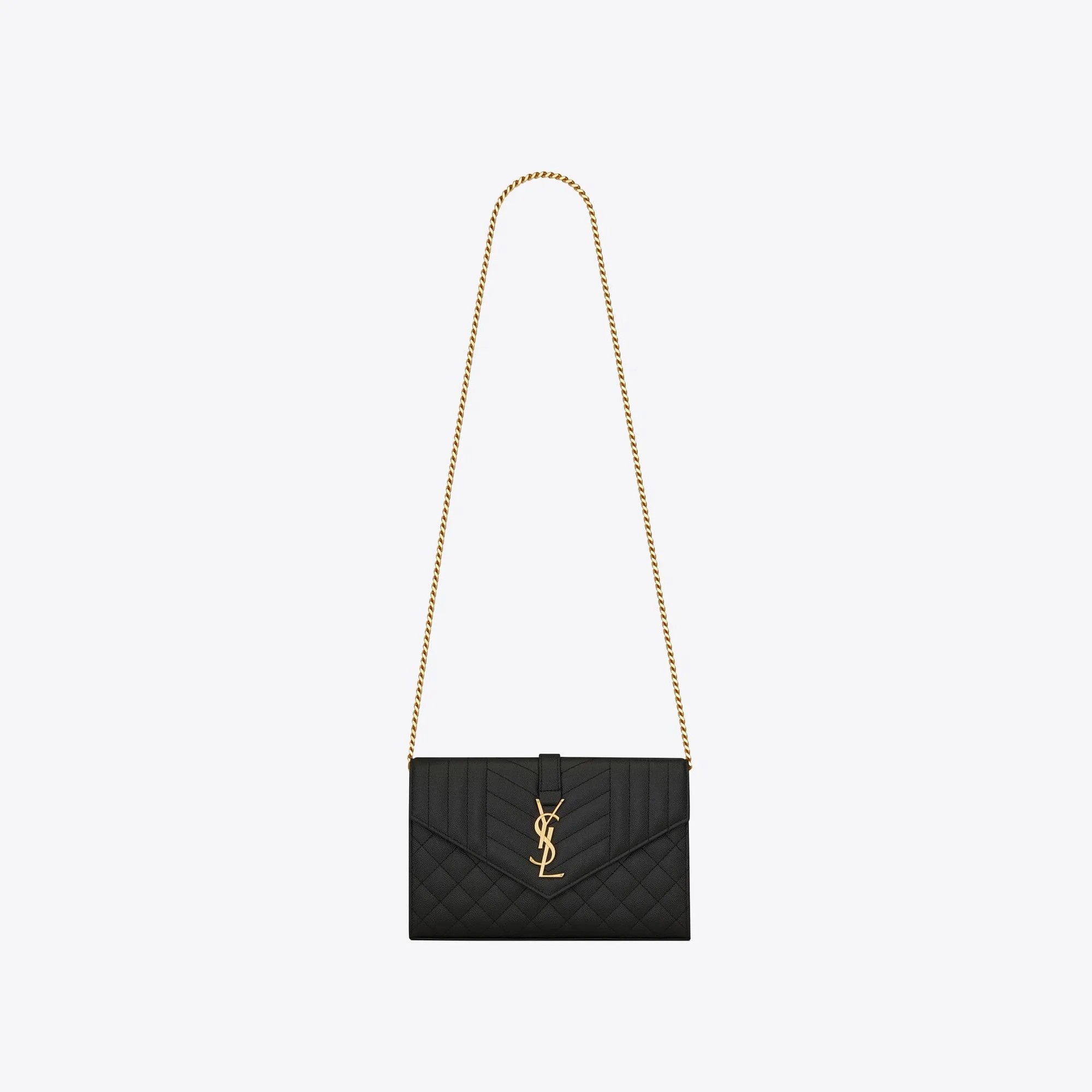 YSL replica designer bags cassandre chain wallet in quilted leather