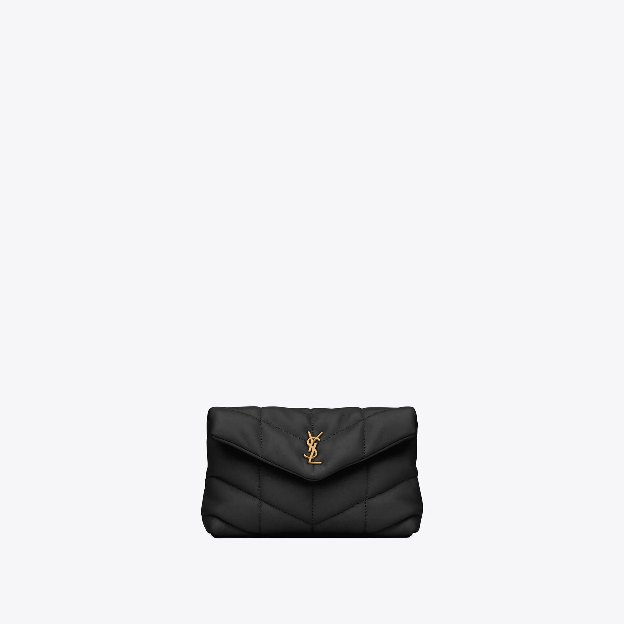 YSL replica designer bags puffer small pouch in quilted nappa leather