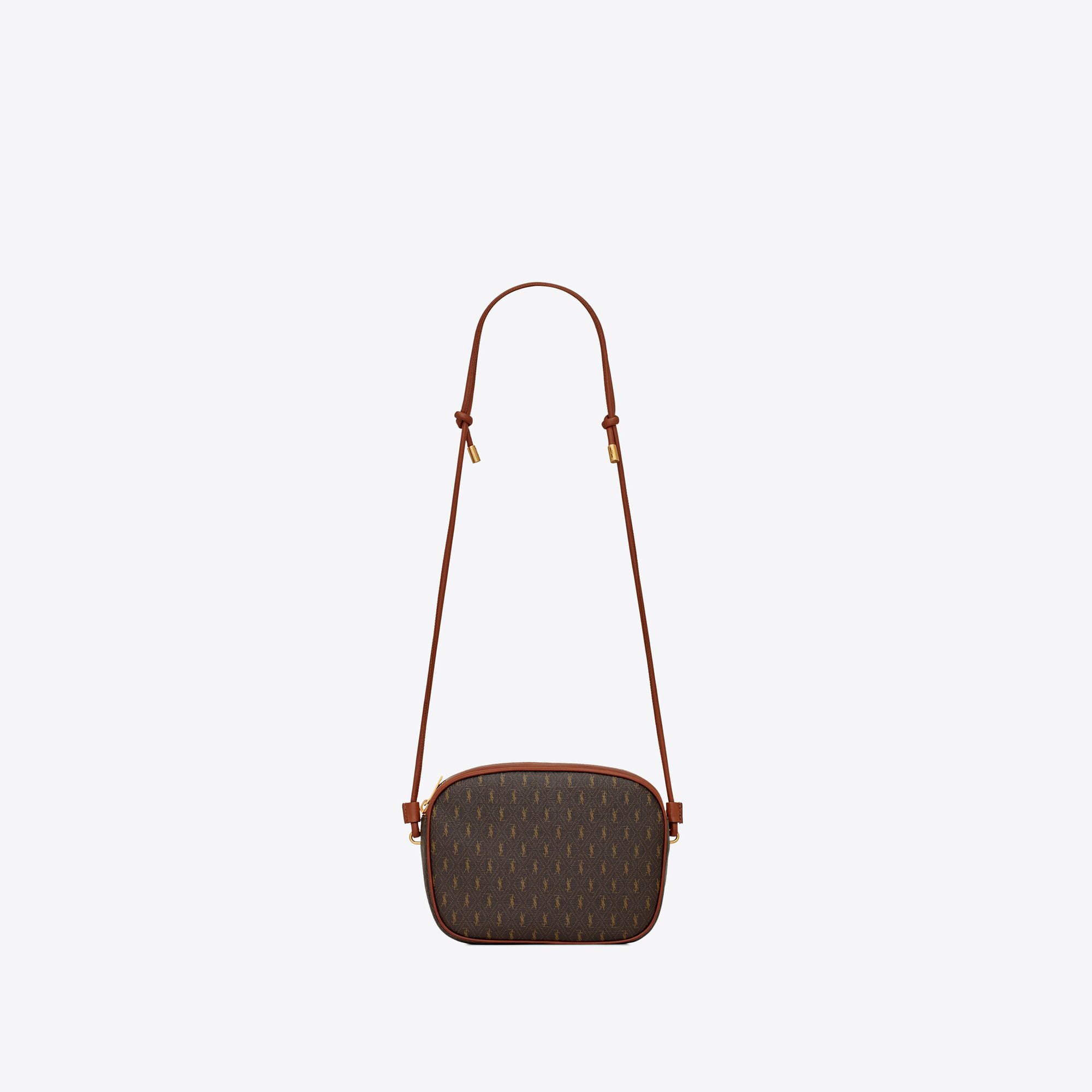 YSL replica designer bags le monogramme small camera bag in canvas and smooth leather