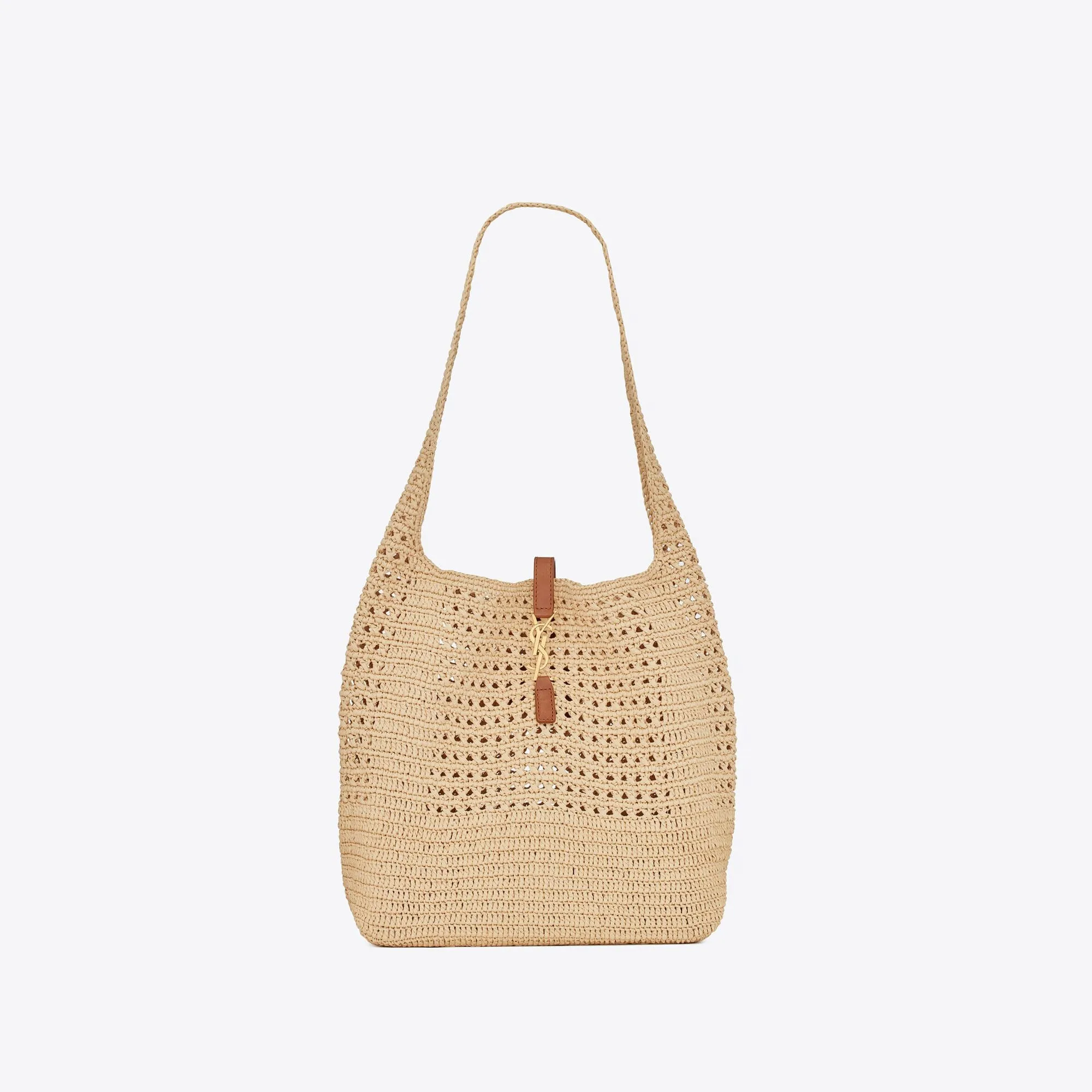 YSL replica designer bags le 5 a 7 in raffia crochet and smooth leather