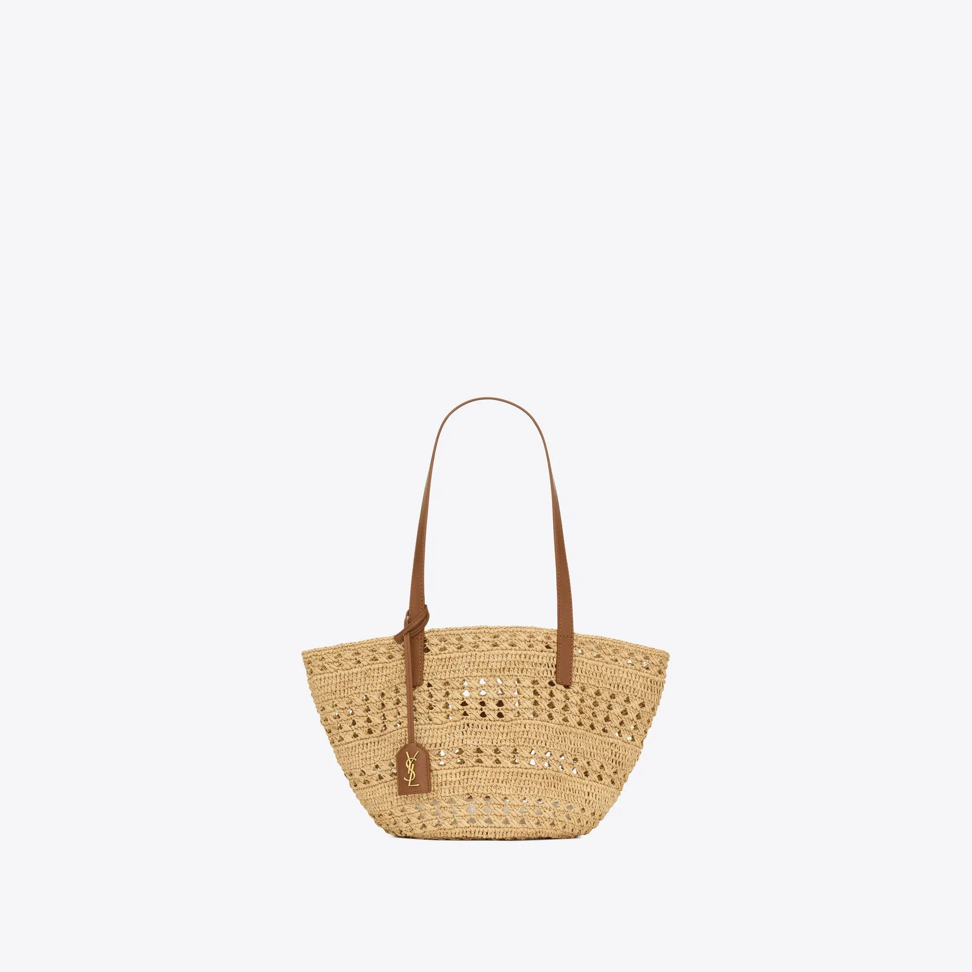 YSL replica designer bags panier small bag in raffia