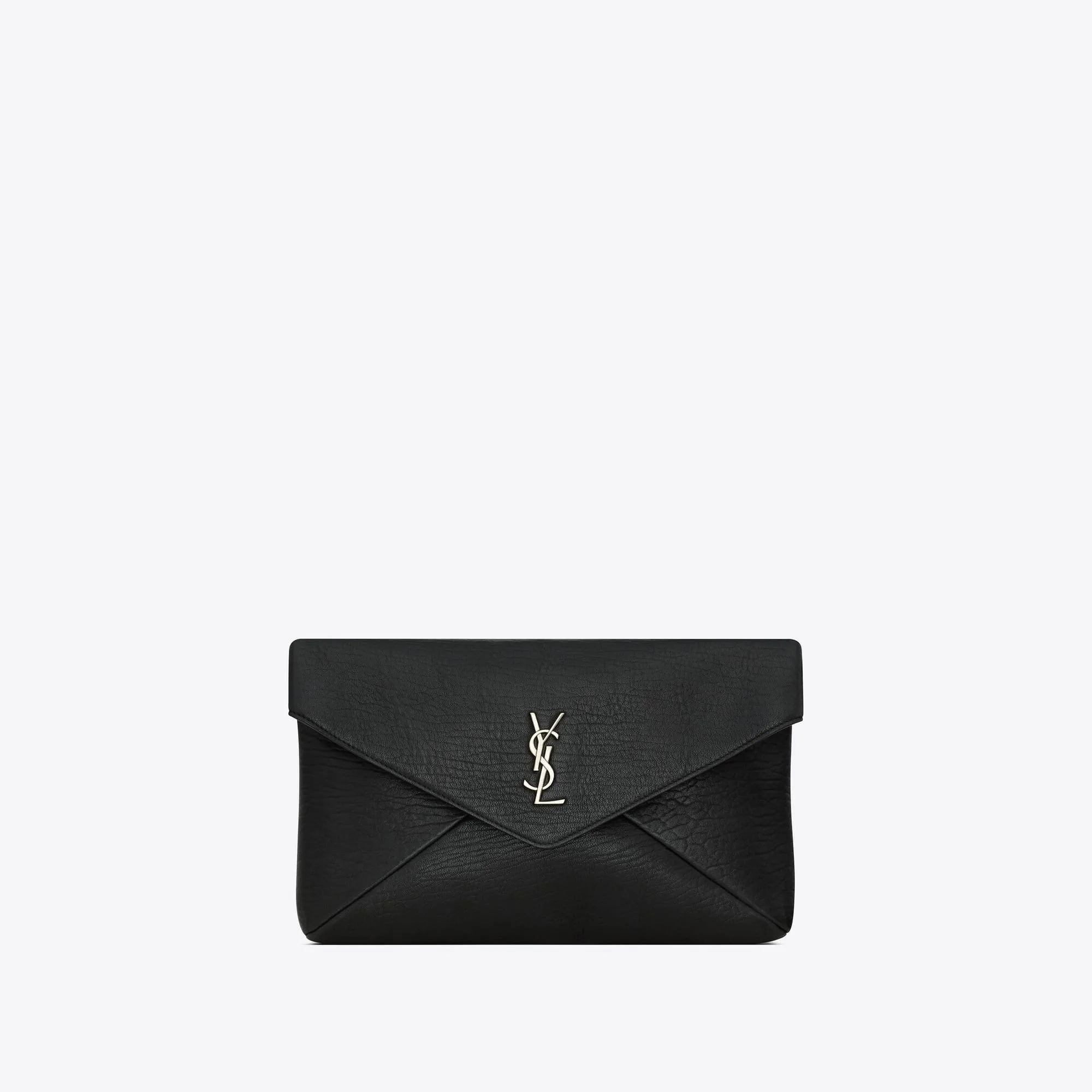 YSL replica designer bags cassandre large envelope pouch in lambskin