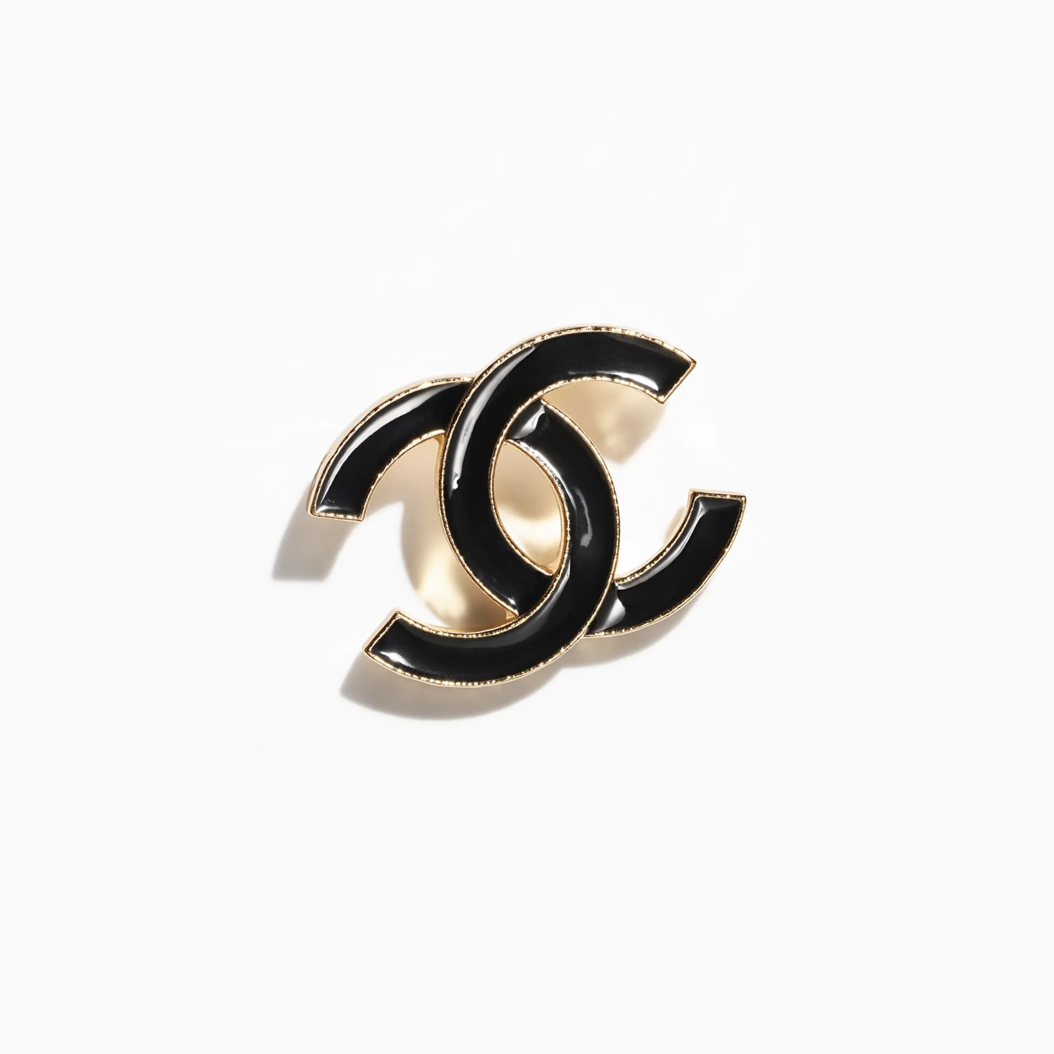 Gold & Black chanel replica brooch