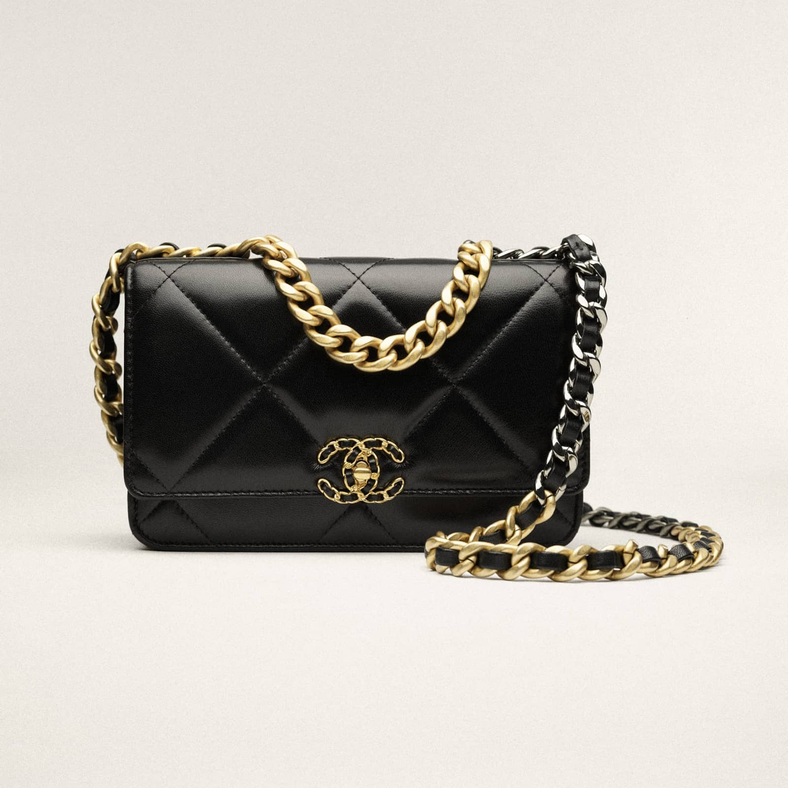 Replica Designer Bags fake chanel bag CHANEL 19 WALLET ON CHAIN