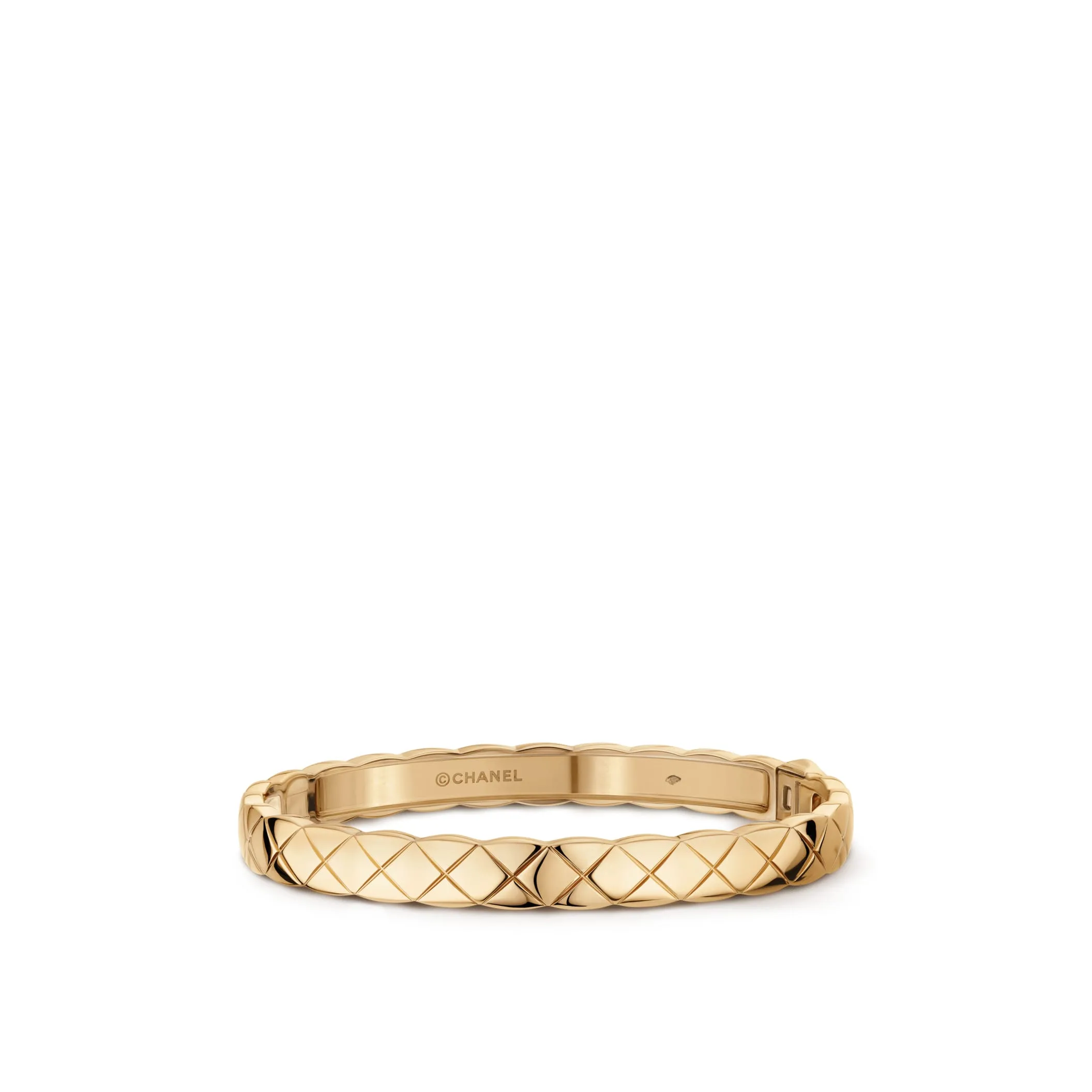 Coco Crush chanel replica bracelet Quilted motif 18K BEIGE GOLD