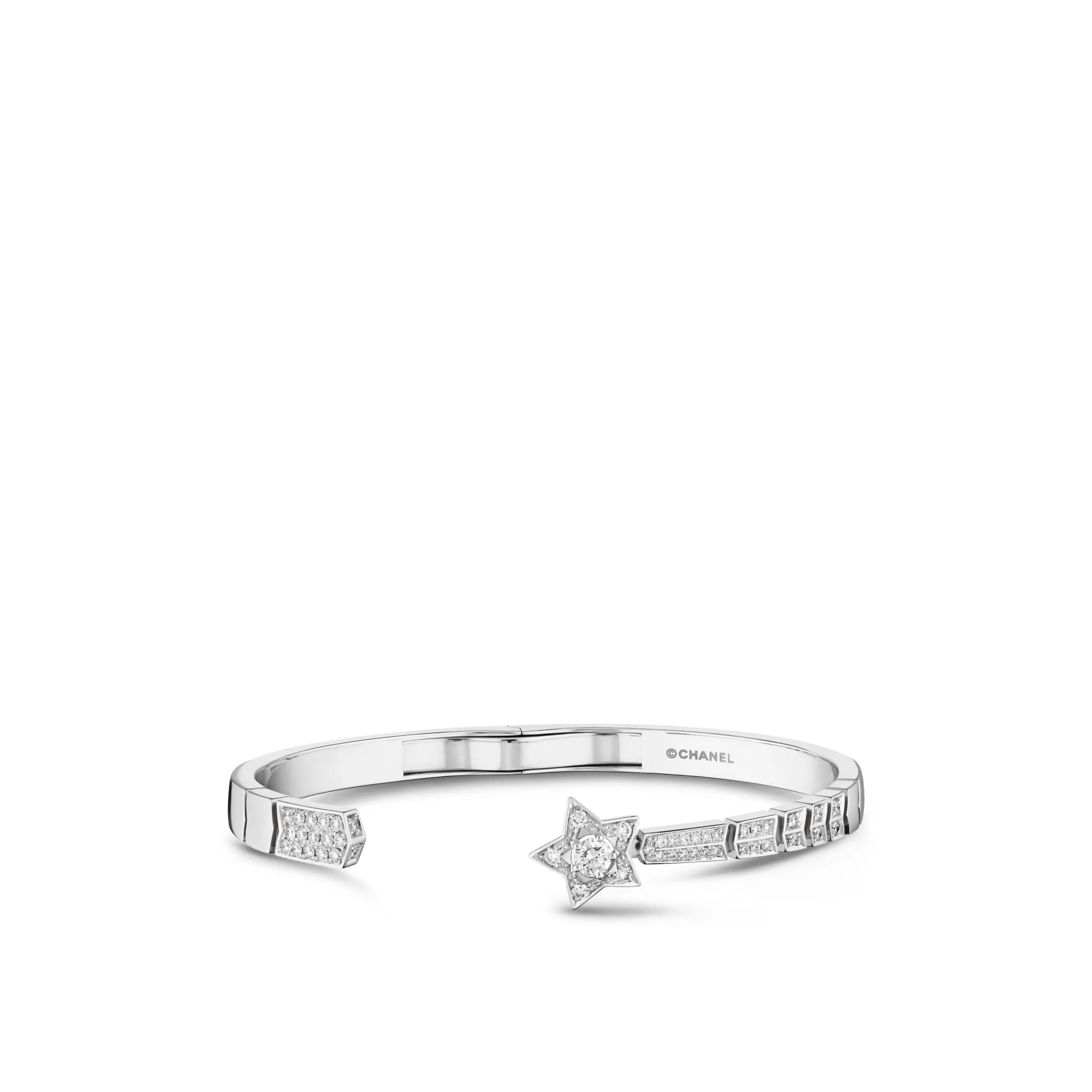 Comete Chevron chanel replica bracelet 18K white gold diamonds
