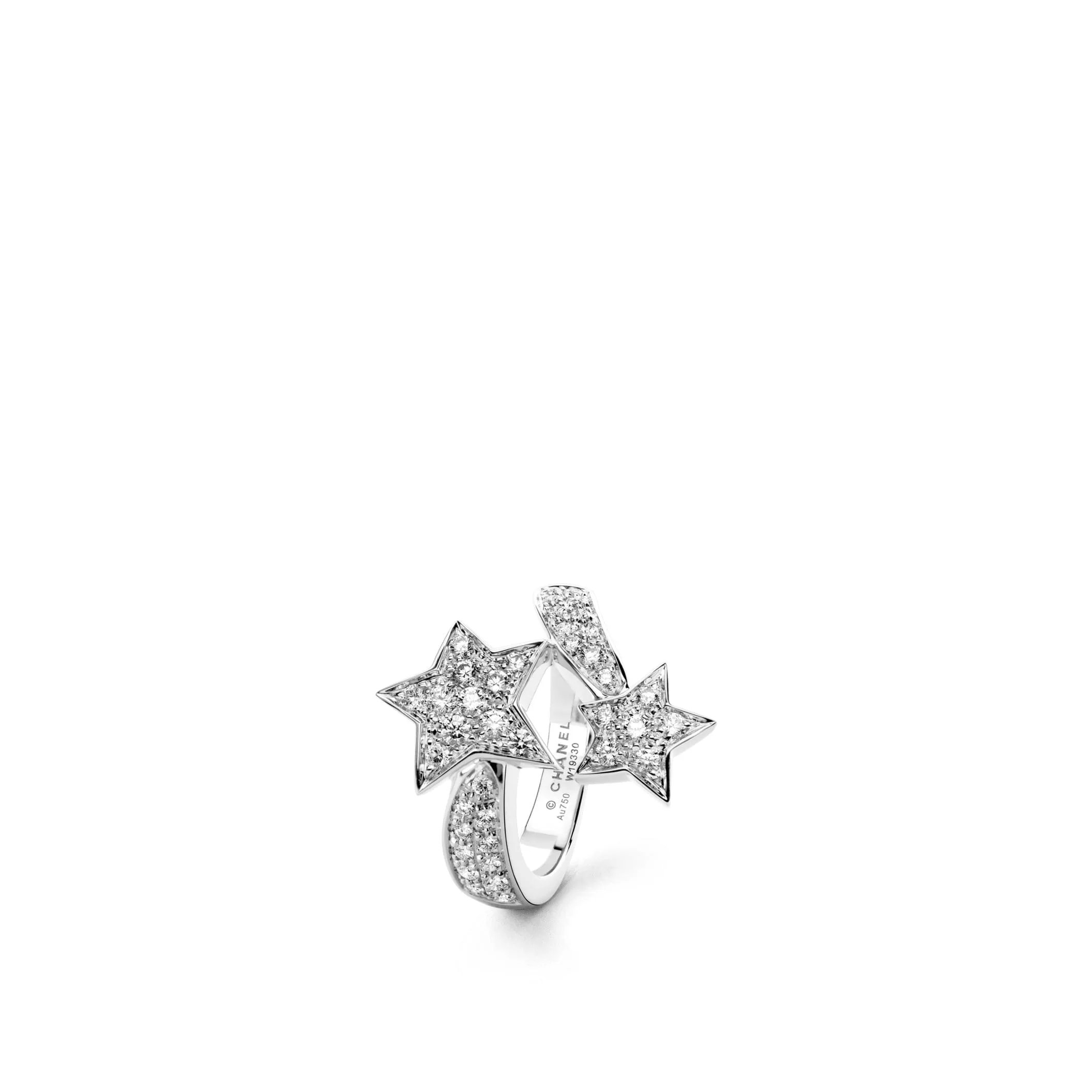 Comete Geode chanel dupes ring 18K white gold diamonds