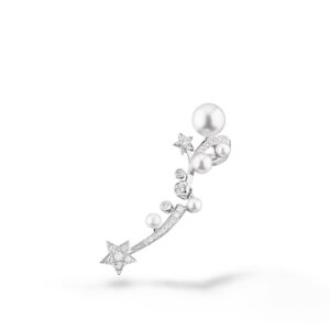 Comete Perlee Chanel earrings Cuff 18K white gold diamonds cultured pearls
