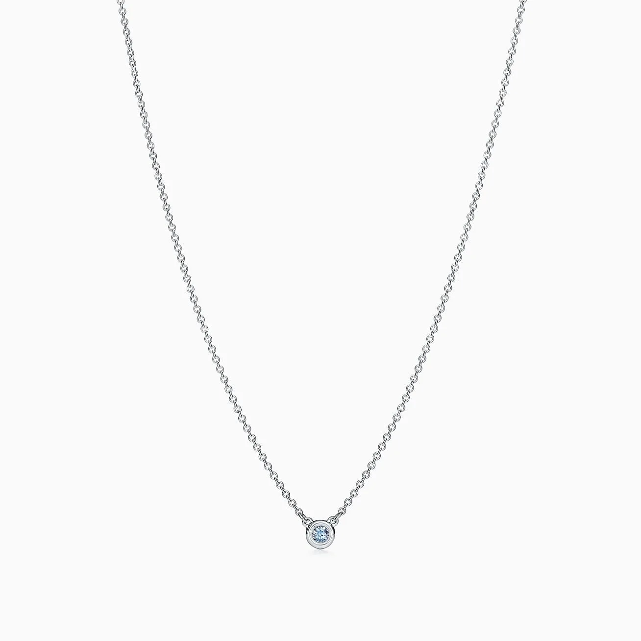 Elsa Peretti Color by the Yard Aquamarine Pendant Replica Tiffany necklace