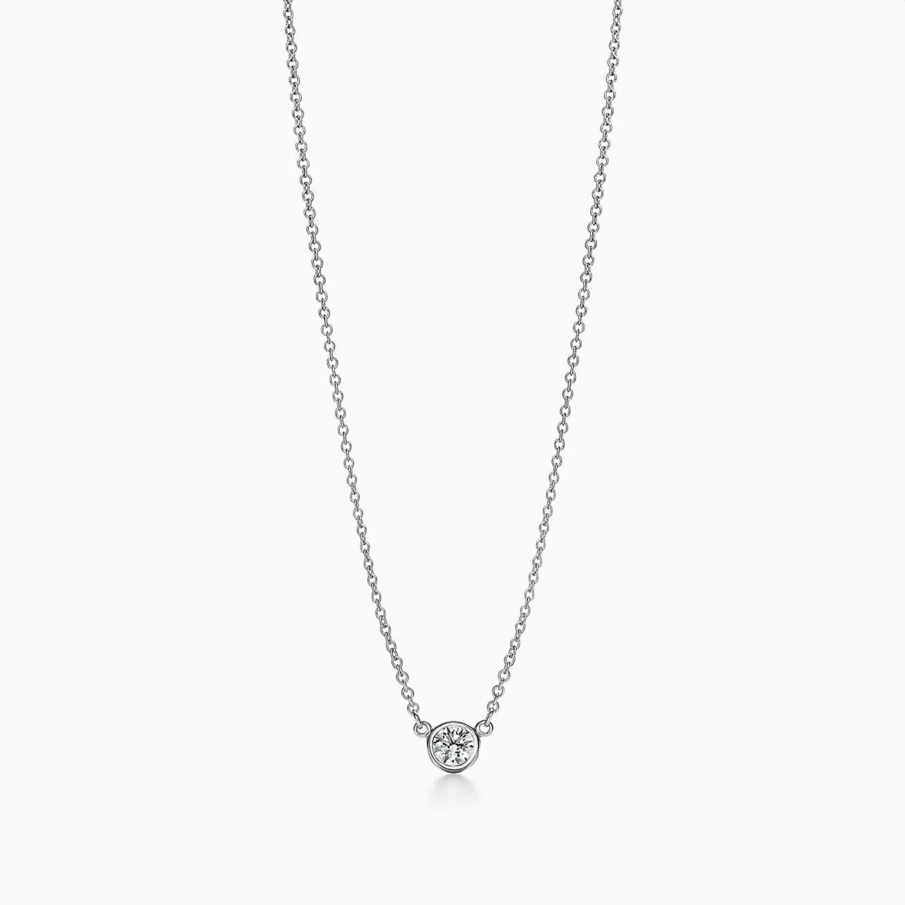 Elsa Peretti Diamonds by the Yard Single Diamond Pendant Replica Tiffany necklace
