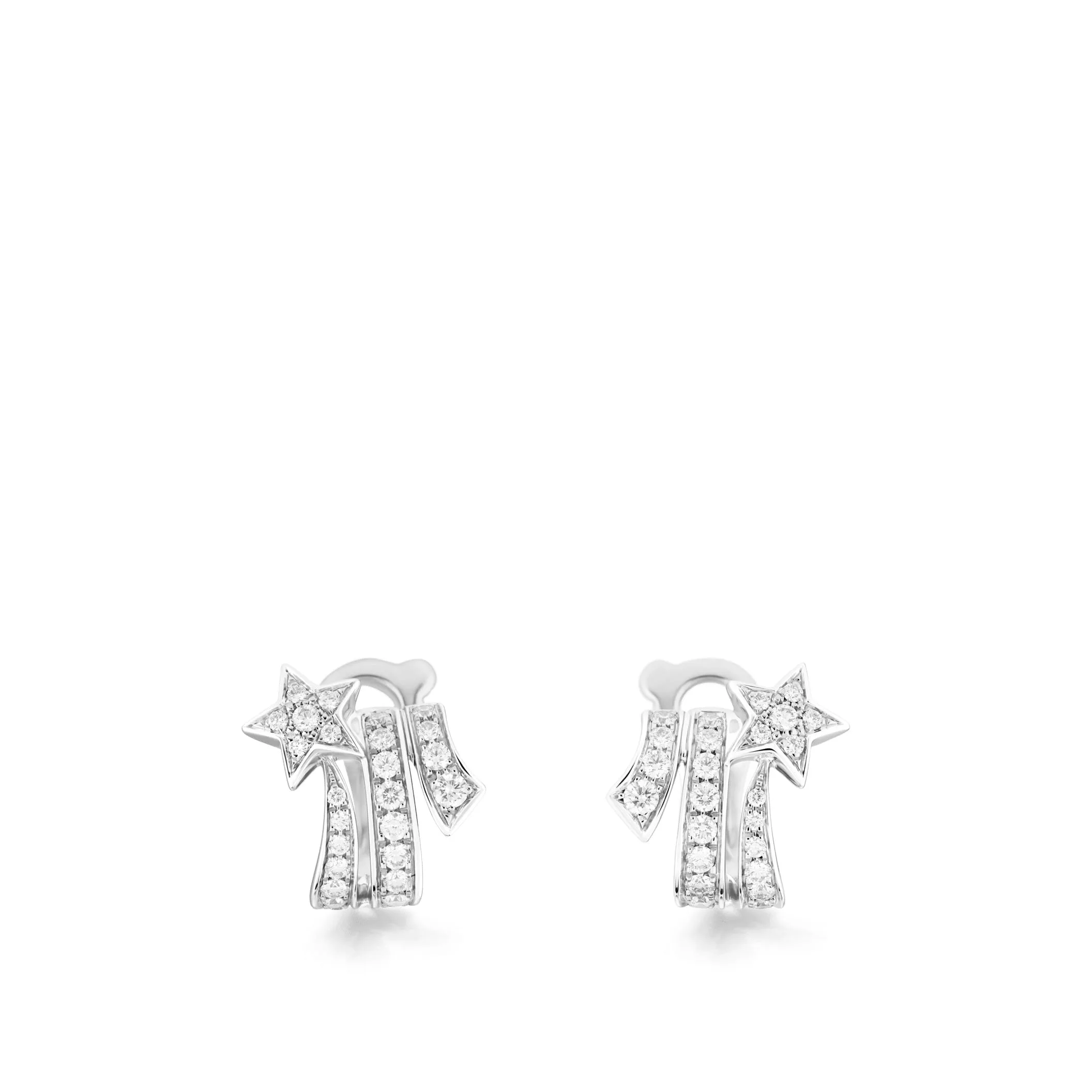toile Filante Fake chanel earrings 18K white gold diamonds