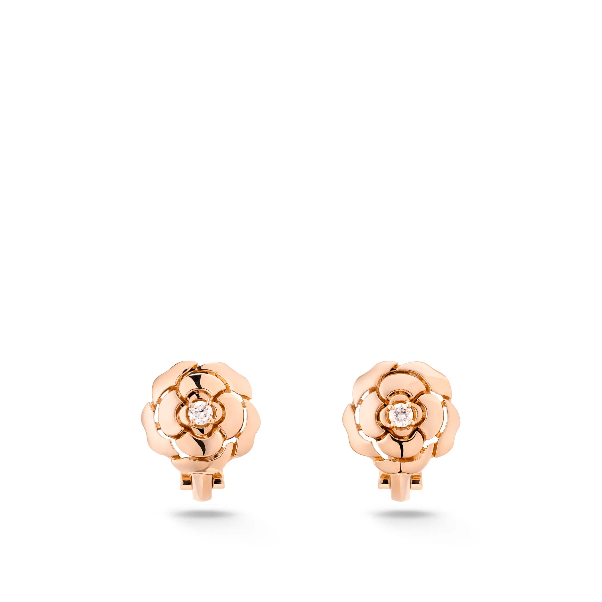Extrait de Camelia Fake chanel earrings 18K rose gold diamonds