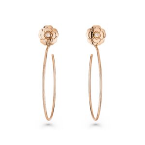 Extrait de Camelia hoop Chanel earrings 18K rose gold diamonds