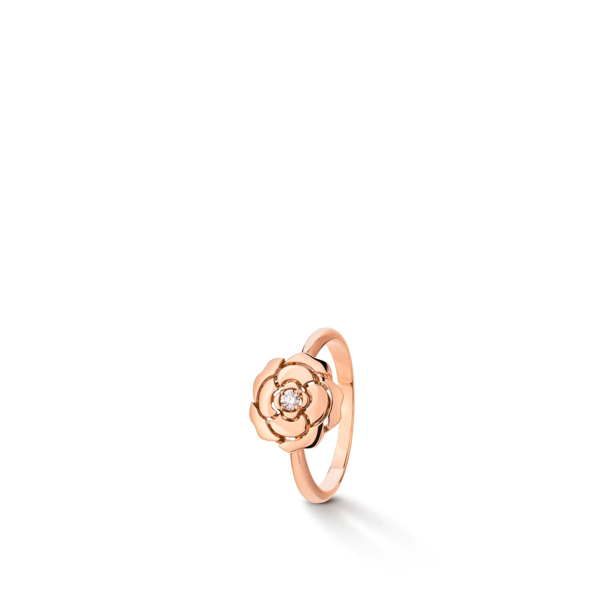 Extrait de Camelia chanel dupes ring 18K rose gold diamond