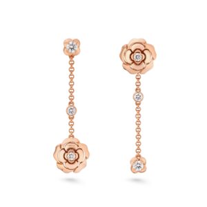 Extrait de Camelia transformable Chanel earrings 18k rose gold diamonds