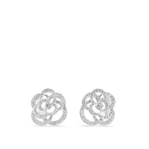 Fil de Camelia Chanel earrings 18K white gold diamonds