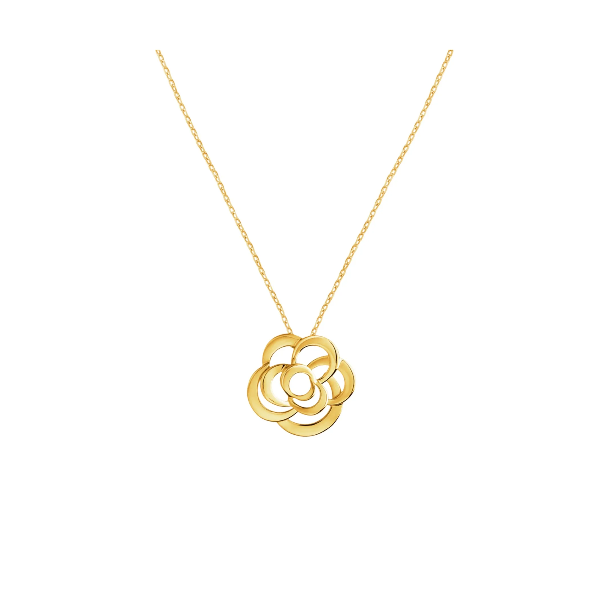 Fil de Camelia fake chanel necklace 18K yellow gold