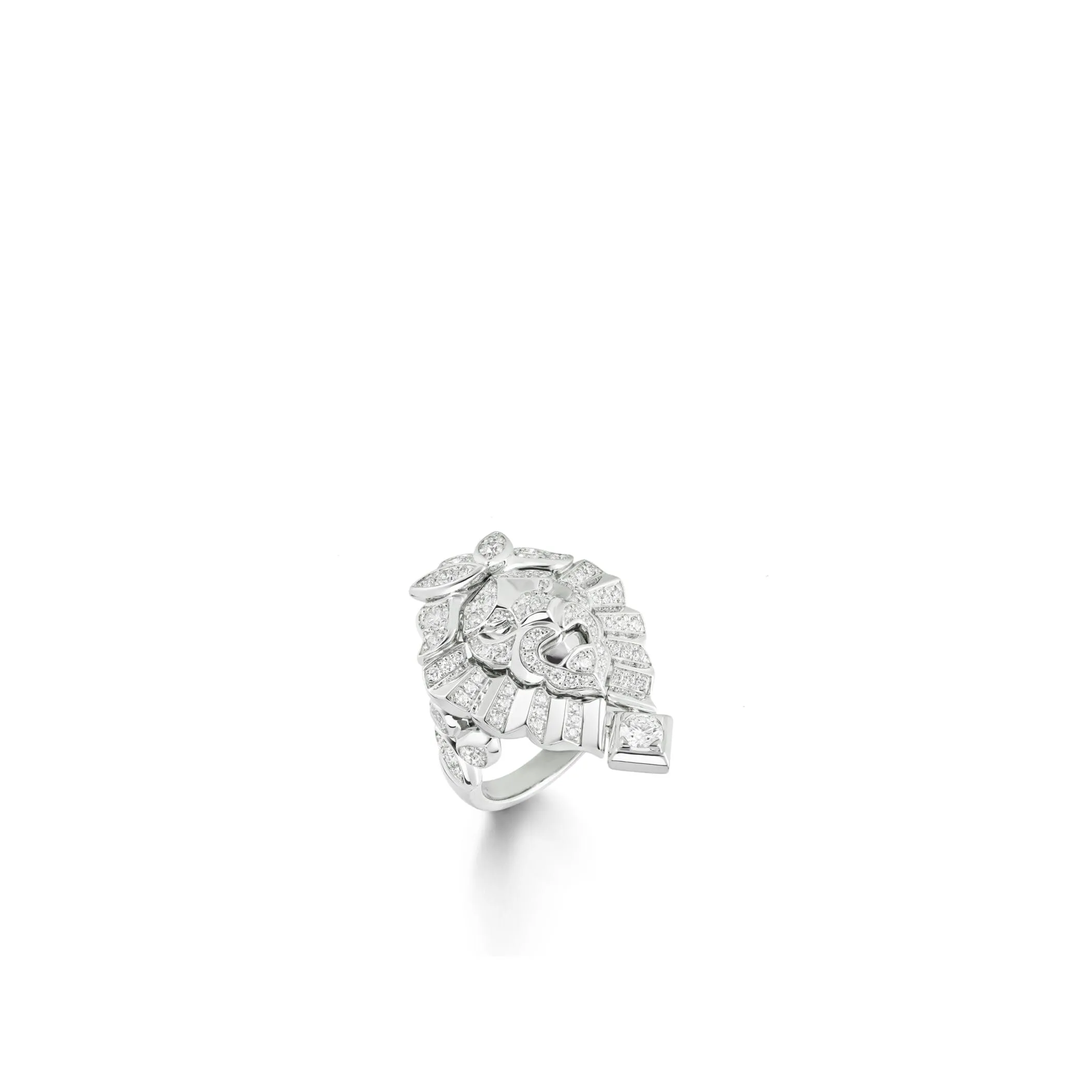 LION SOLAIRE DE CHANEL chanel dupes ring 18K white gold diamonds