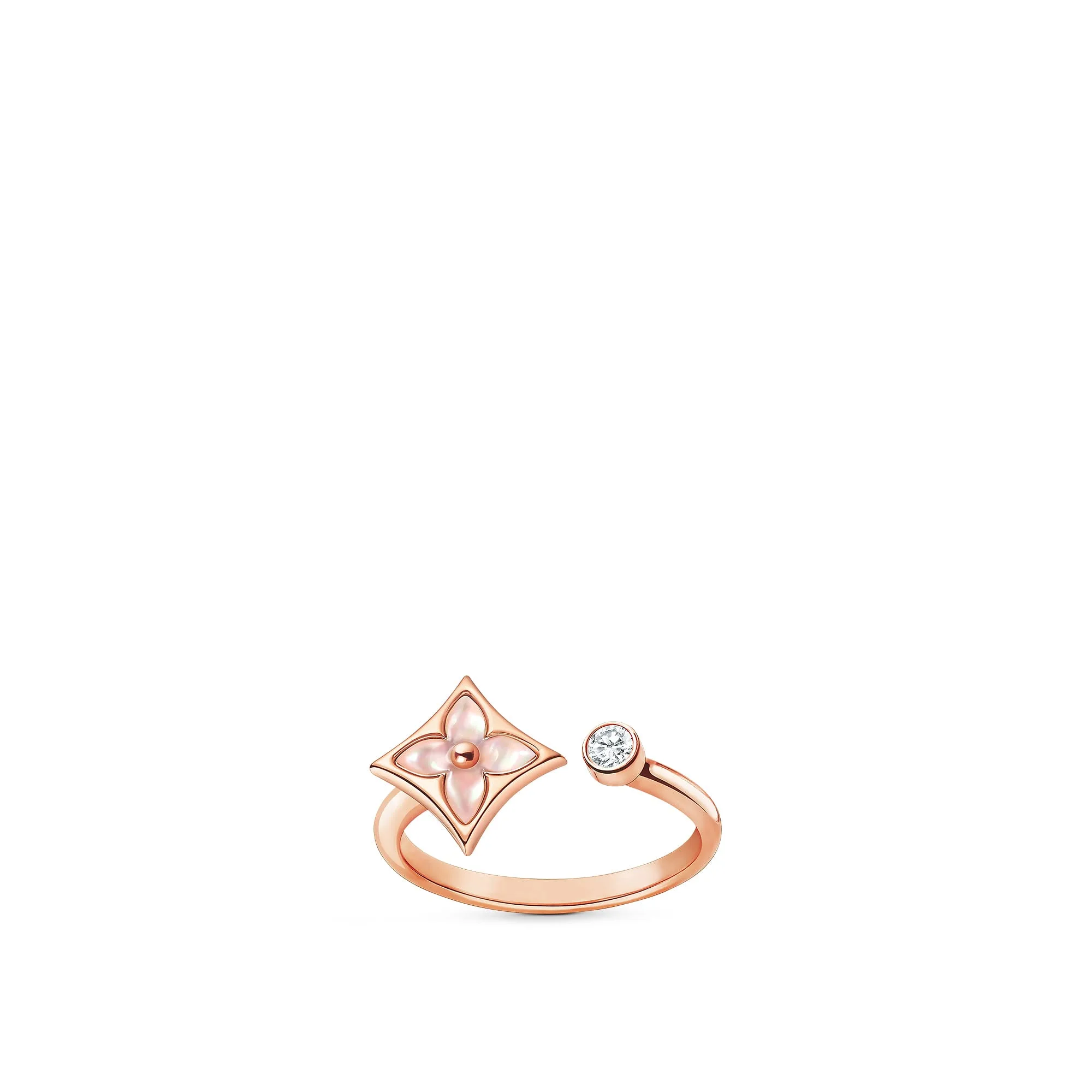 Louis Vuitton Replica Color Blossom Mini Star fake wedding rings Pink Gold Pink Mother-Of-Pearl