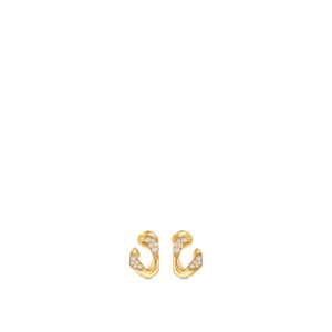 Louis Vuitton Cuban Chain Earrings Yellow Gold diamond earrings
