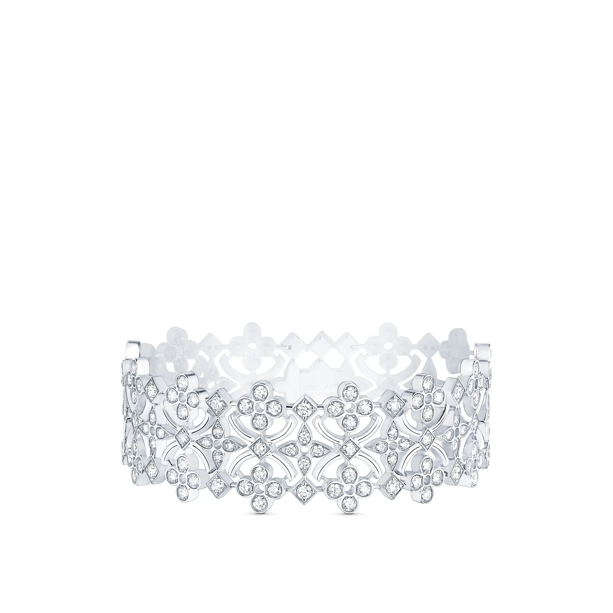 Louis Vuitton Replica Dentelle Masterpiece fake diamond bracelet White Gold