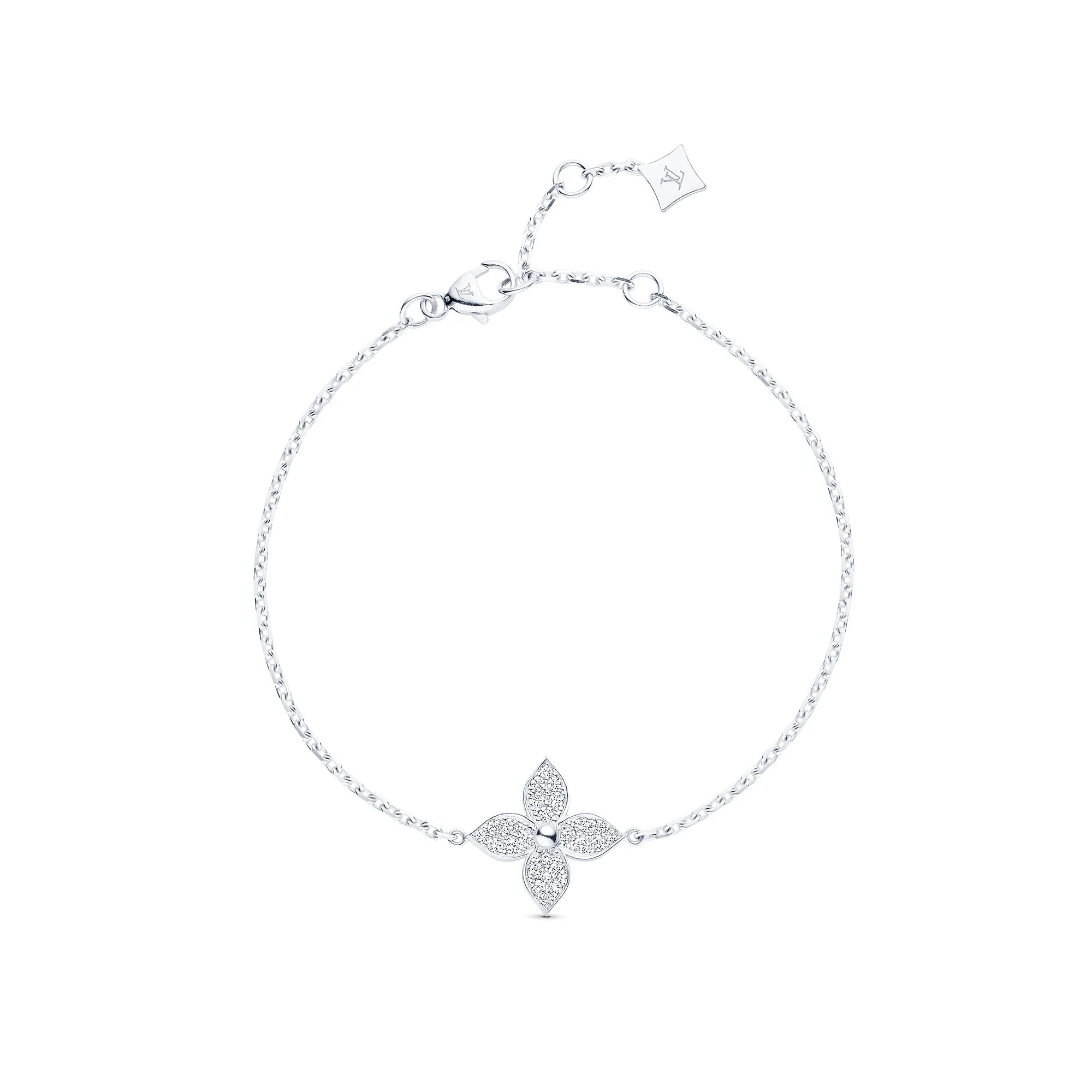 Louis Vuitton Replica Idylle Blossom fake diamond bracelet White Gold Diamonds