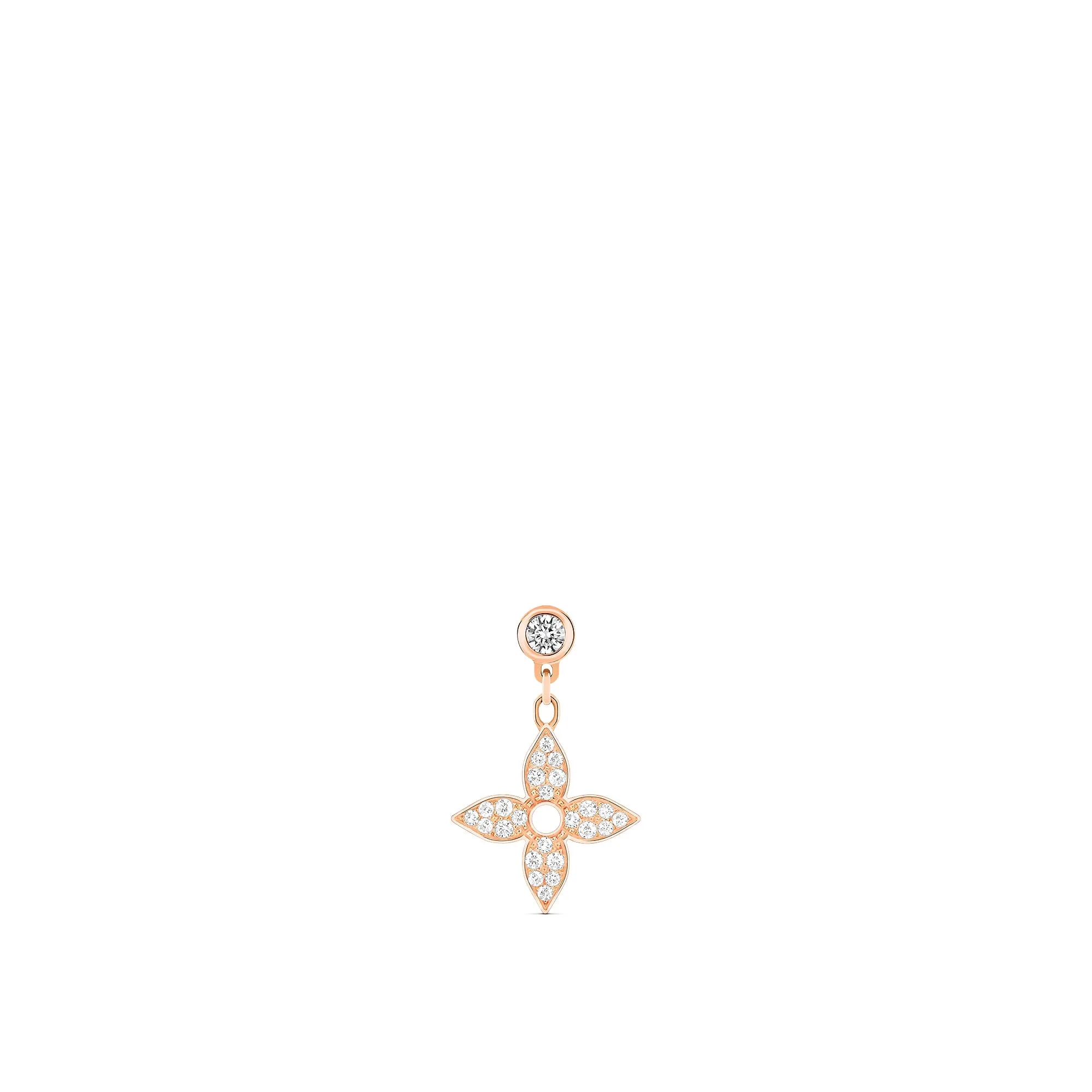 Louis Vuitton Replica Idylle Blossom Ear Stud Pink Gold fake diamond earrings
