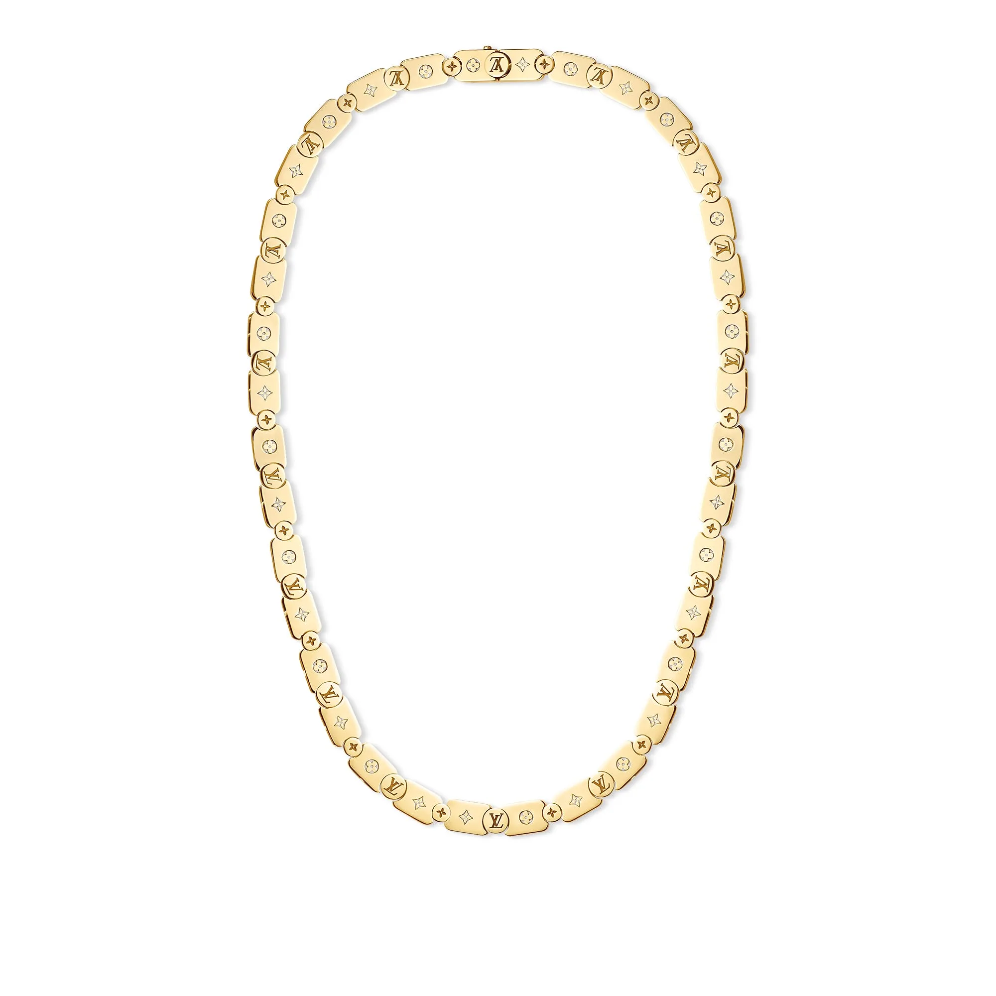 Louis Vuitton Replica Les Gastons Vuitton Gourmette fake necklace Yellow Gold