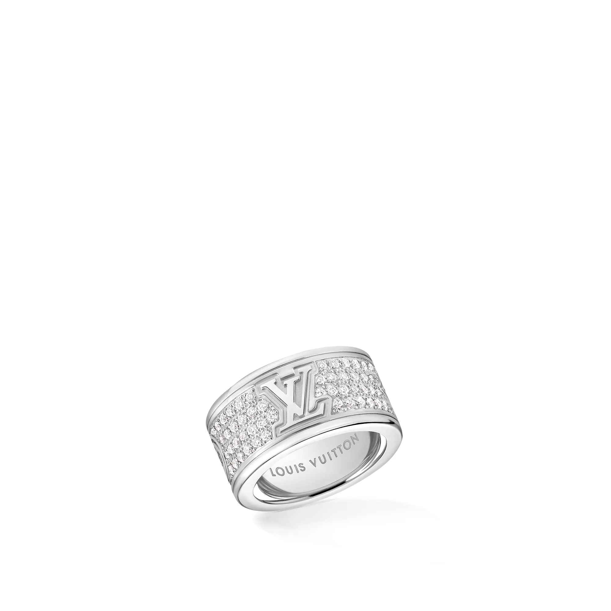 Louis Vuitton Replica Les Gastons Vuitton Large White Gold fake diamond rings