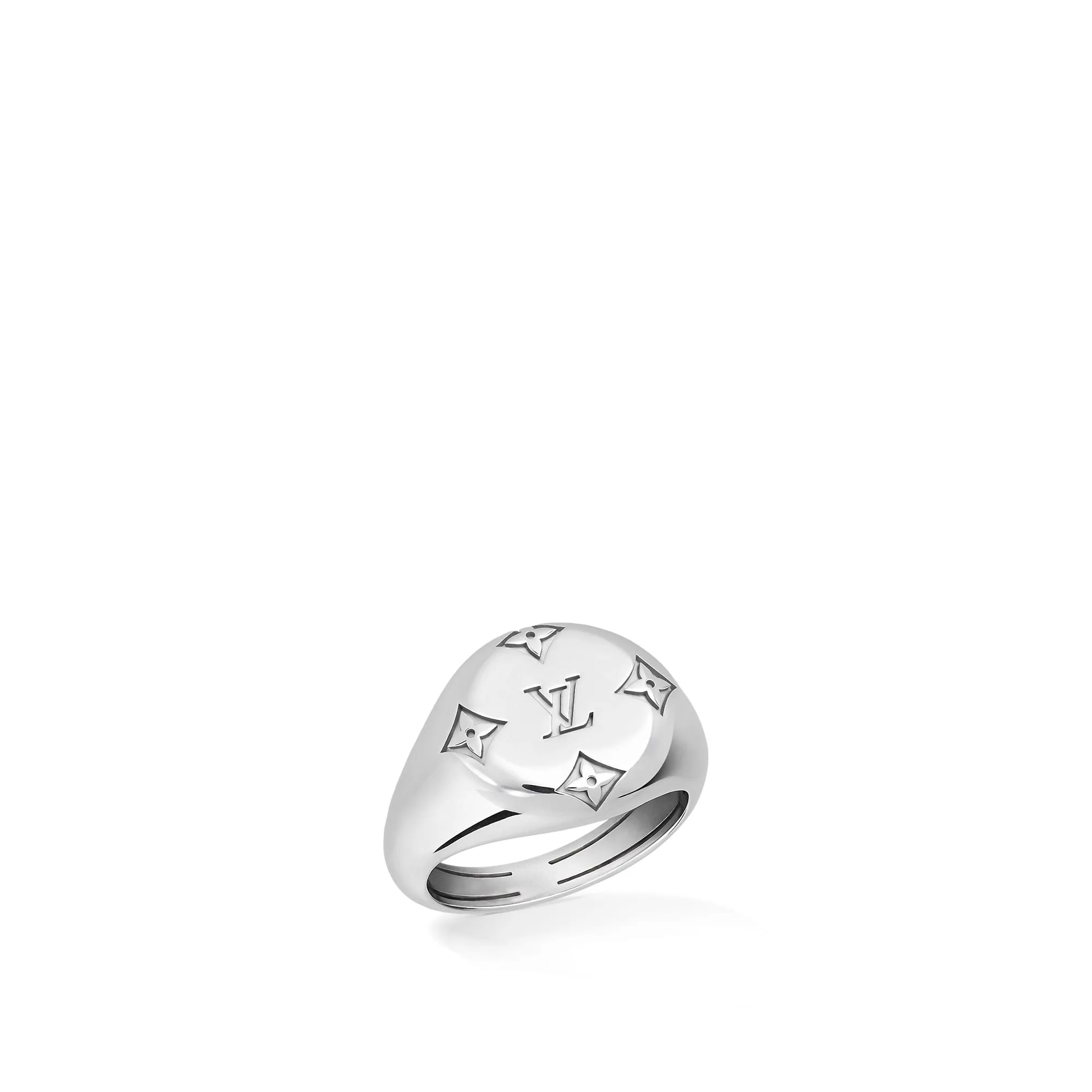 Louis Vuitton Replica Les Gastons Vuitton Signet fake wedding rings White Gold