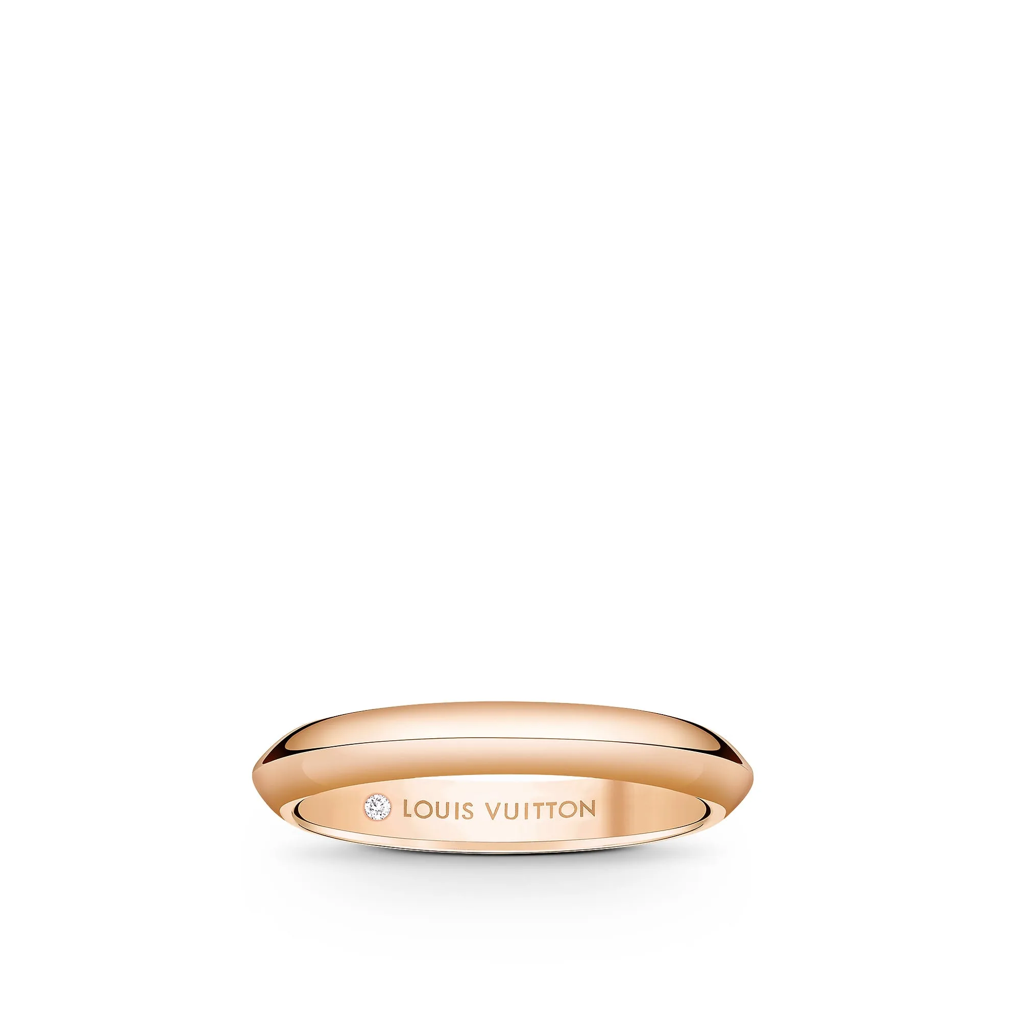 Louis Vuitton Replica LV fake wedding rings 3mm Band Pink Gold
