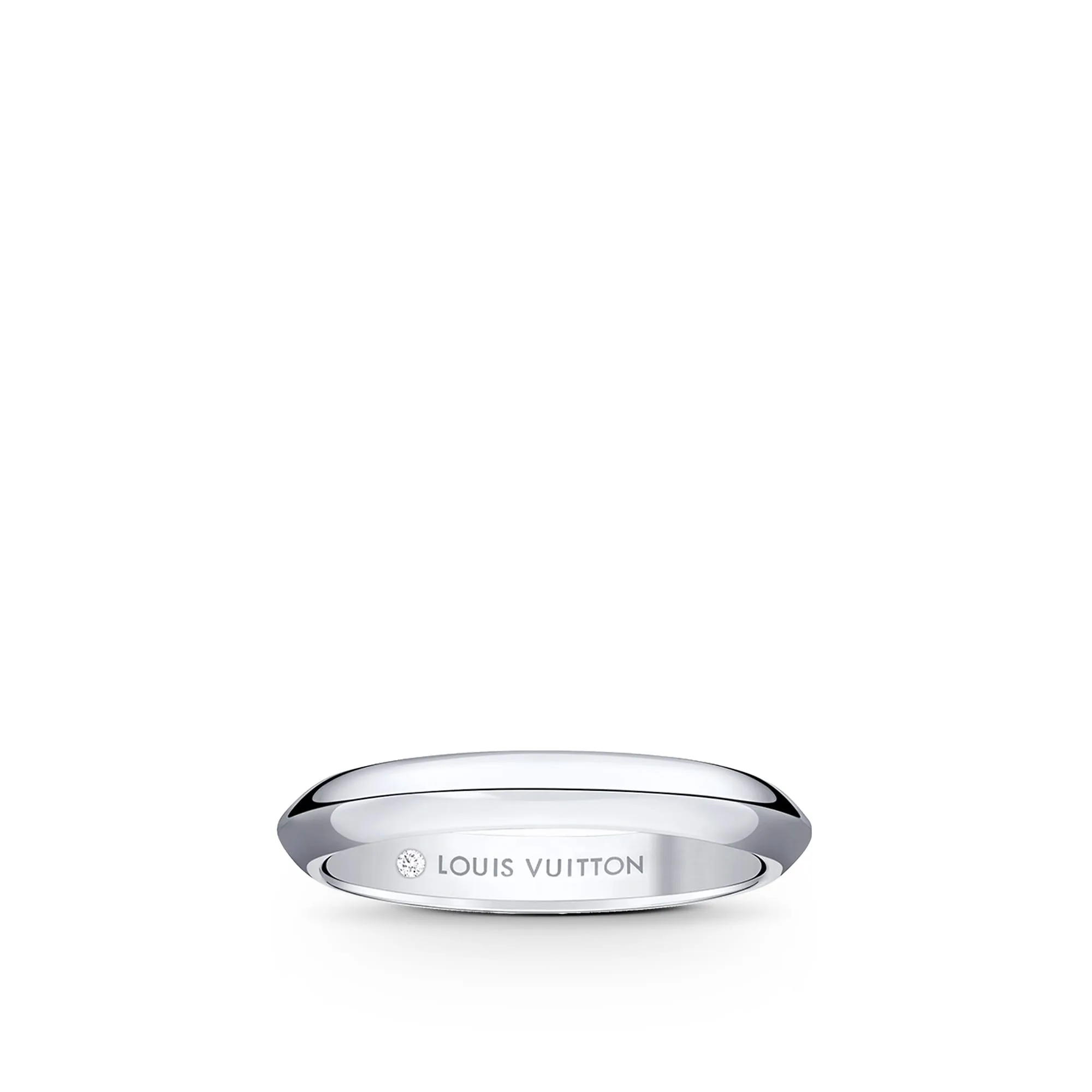 Louis Vuitton Replica LV fake wedding rings 3mm Band Platinum