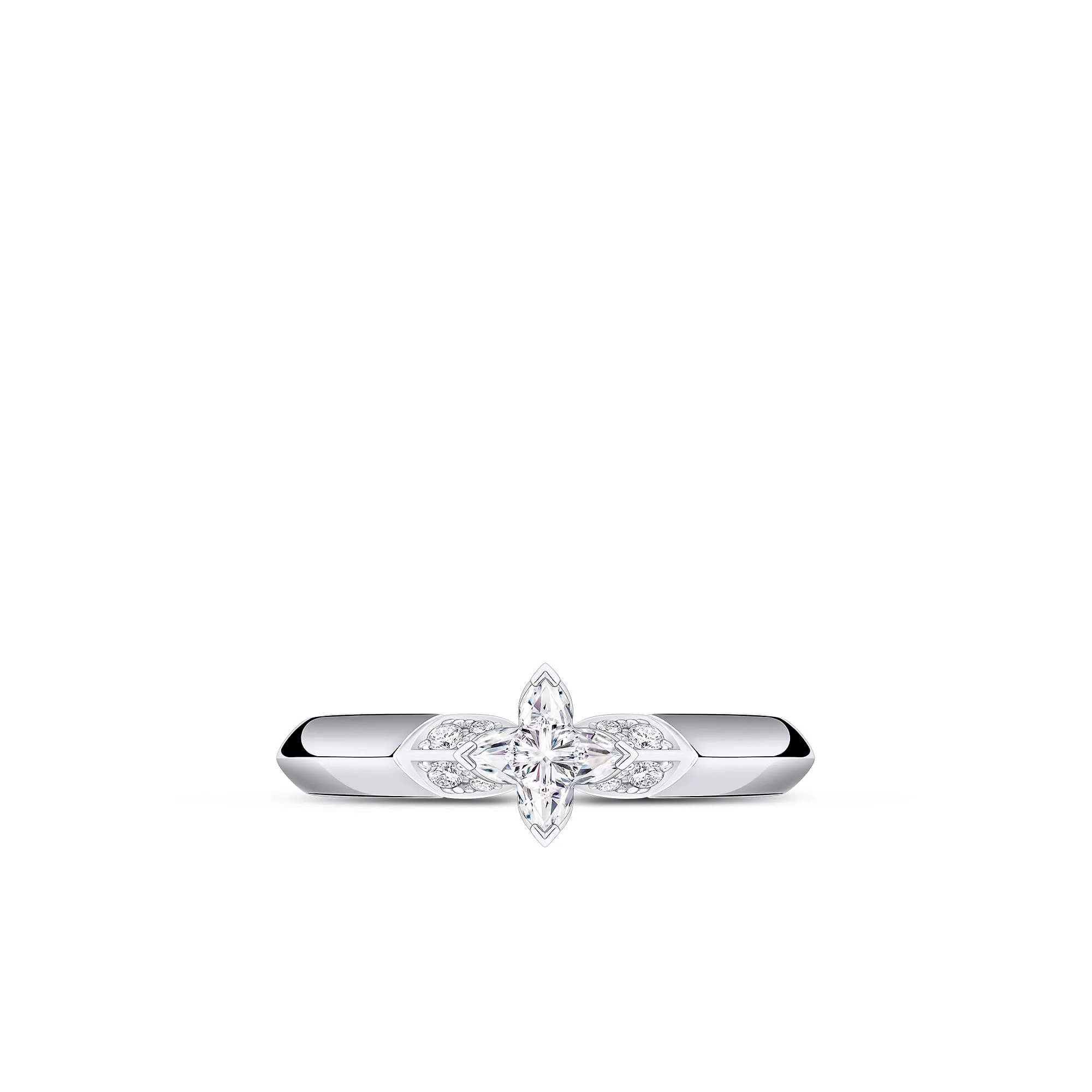 Louis Vuitton Replica LV fake diamond rings Solitaire LV Monogram Star cut