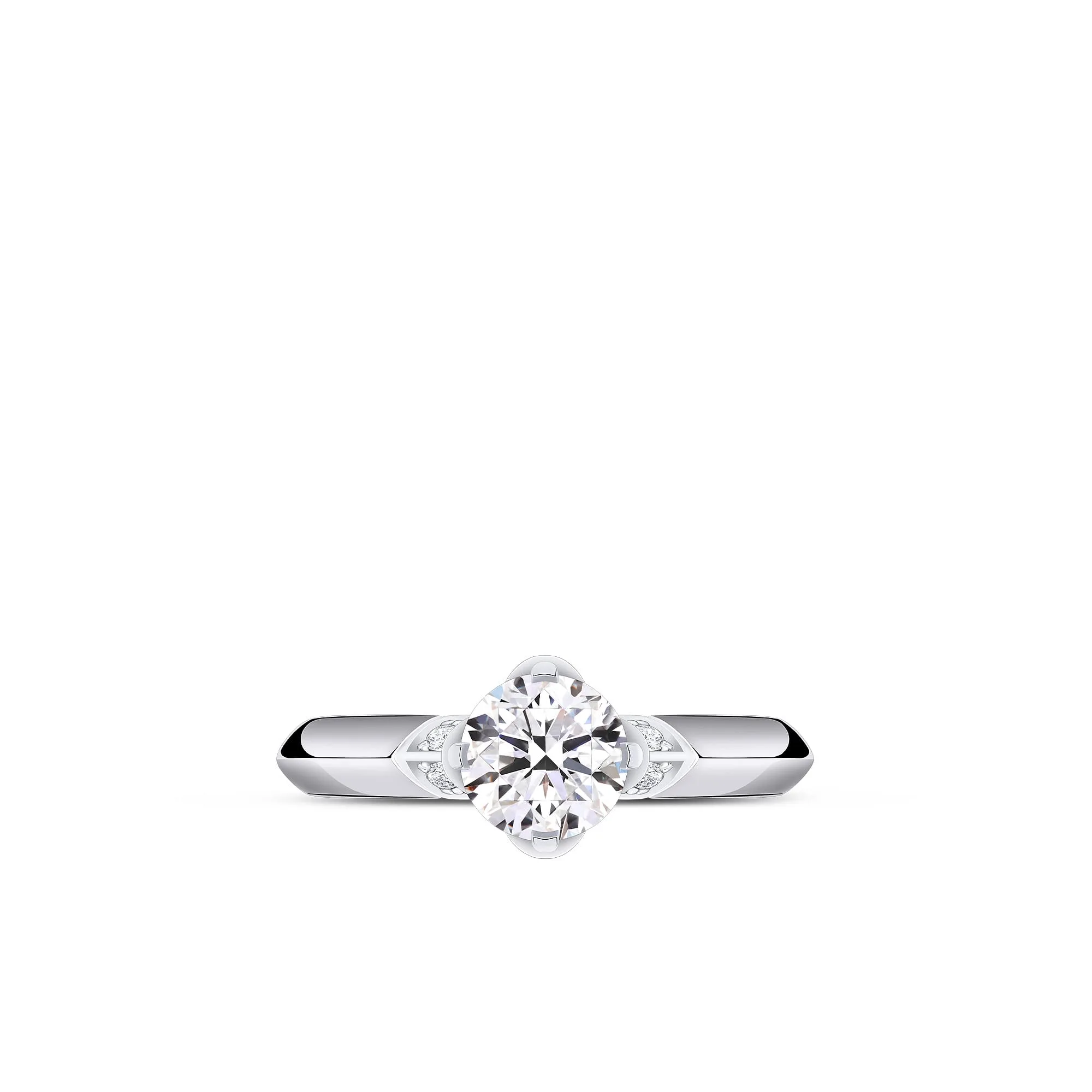 Louis Vuitton Replica LV fake diamond rings Solitaire Round Brilliant cut
