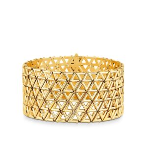 Louis Vuitton LV Volt Mesh love bracelet replica Yellow Gold