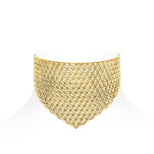 Louis Vuitton LV Volt Mesh necklace Yellow Gold