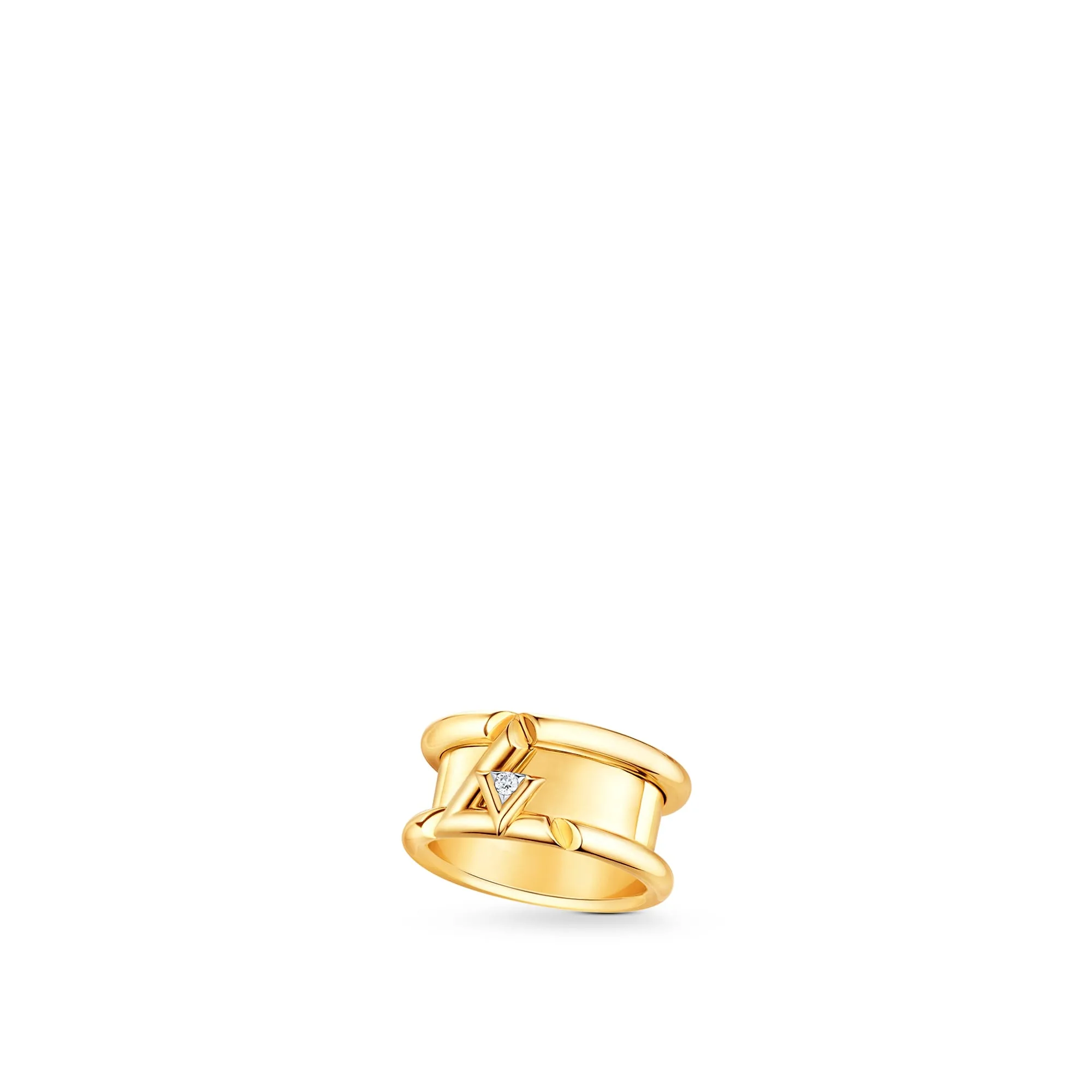 Louis Vuitton Replica LV Volt One Band Yellow Gold fake diamond rings