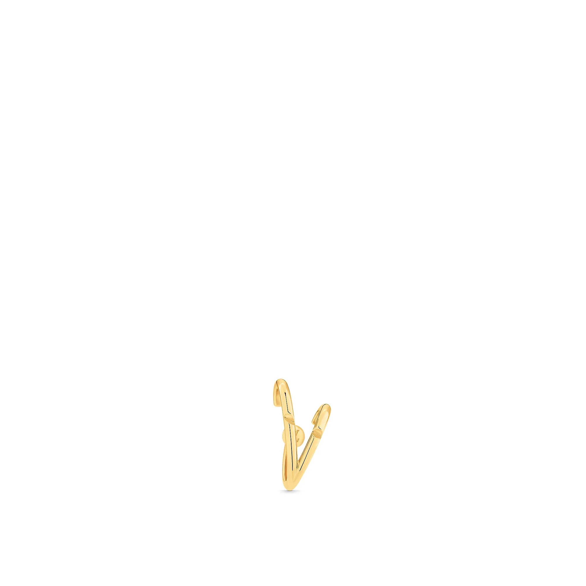 Louis Vuitton Replica LV fake earrings Volt Upside Down Ear Cuff Yellow Gold