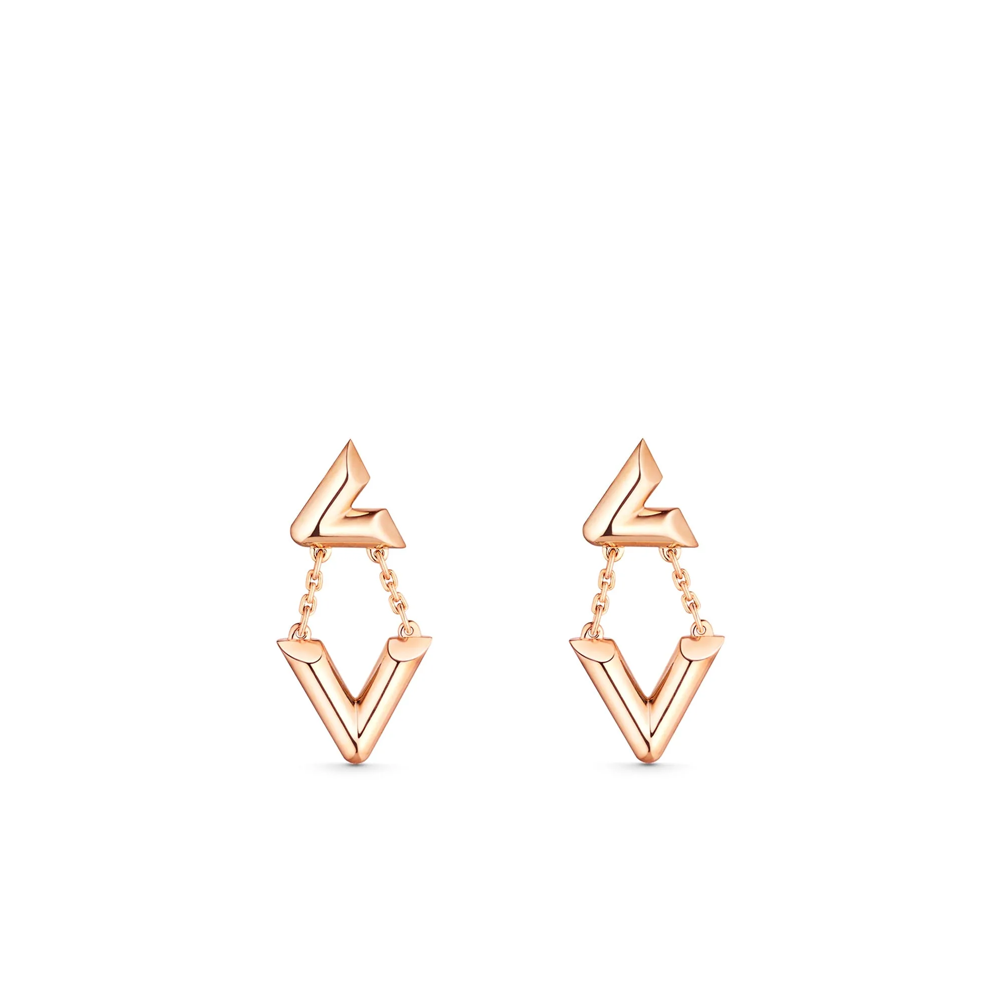 Louis Vuitton Replica LV Volt Upside Down fake earringss Pink Gold
