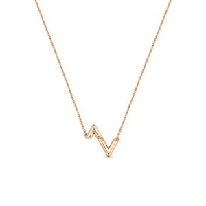 Louis Vuitton LV Volt Upside Down Pendant necklace Pink Gold