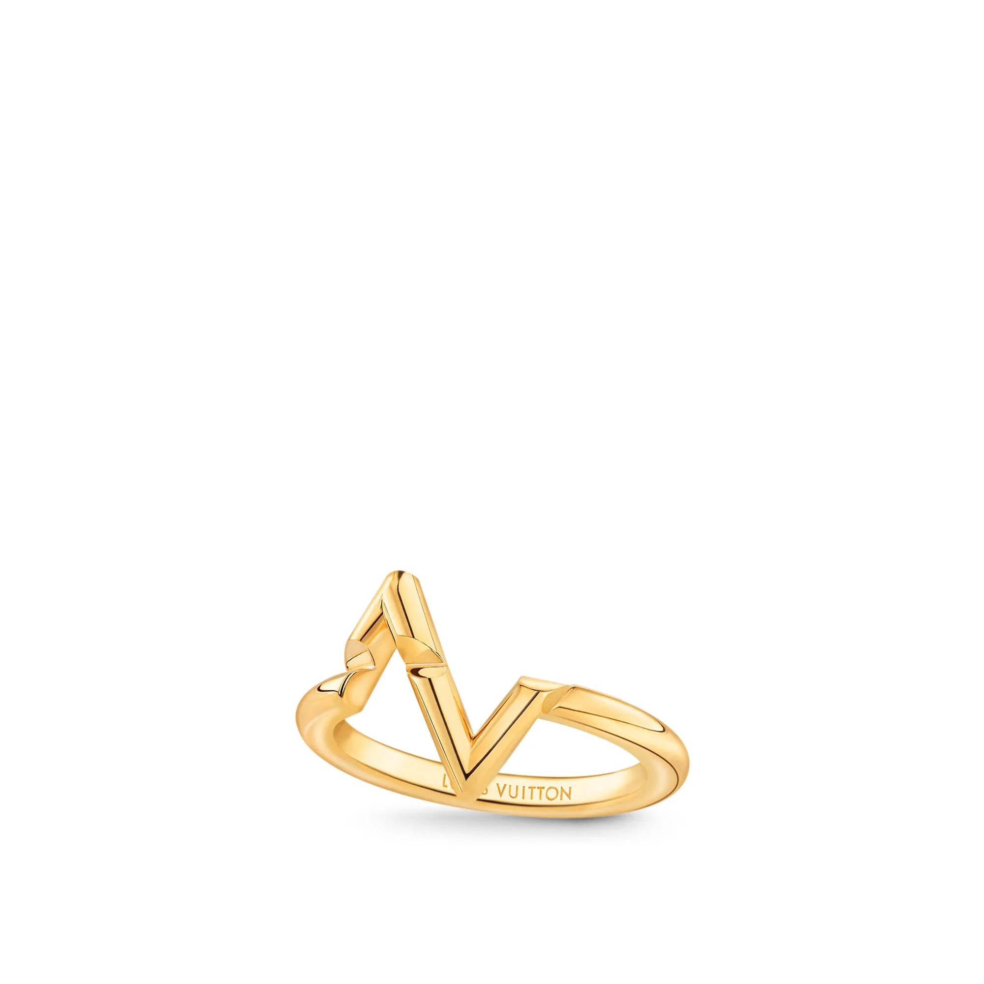 Louis Vuitton Replica LV Volt Upside Down fake wedding rings Yellow Gold