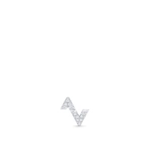 Louis Vuitton LV Volt Upside Down Stud White Gold diamond earrings