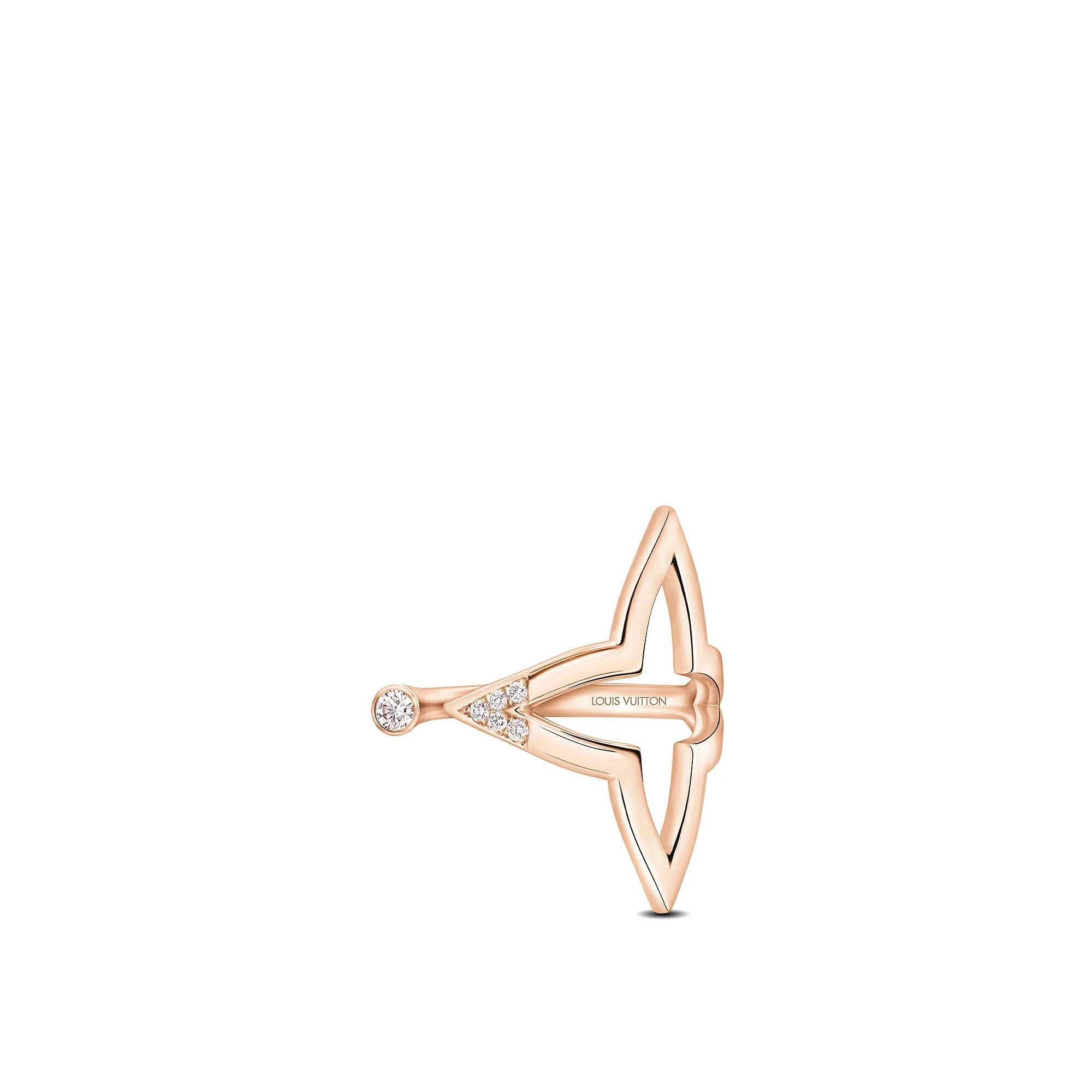 Louis Vuitton Replica Ombre Blossom Open Pink Gold fake diamond rings